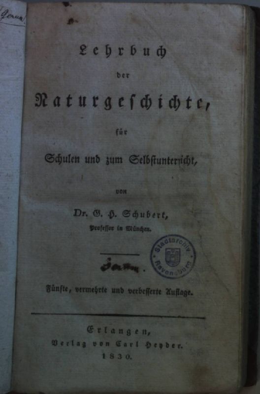 Lehrbuch der Naturgeschichte für Schulen und zum Selbstunterricht