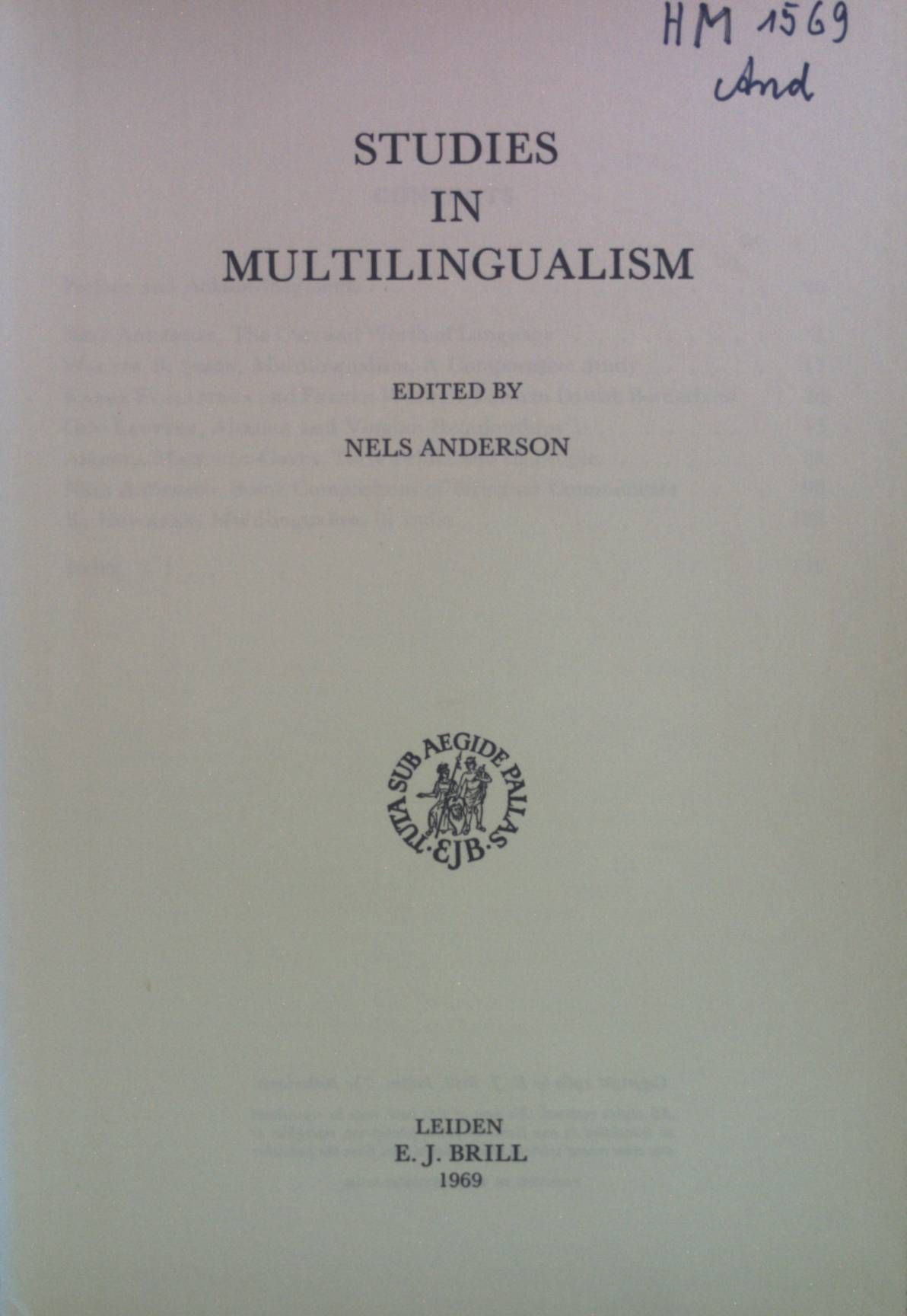 Studies in Multilingualism