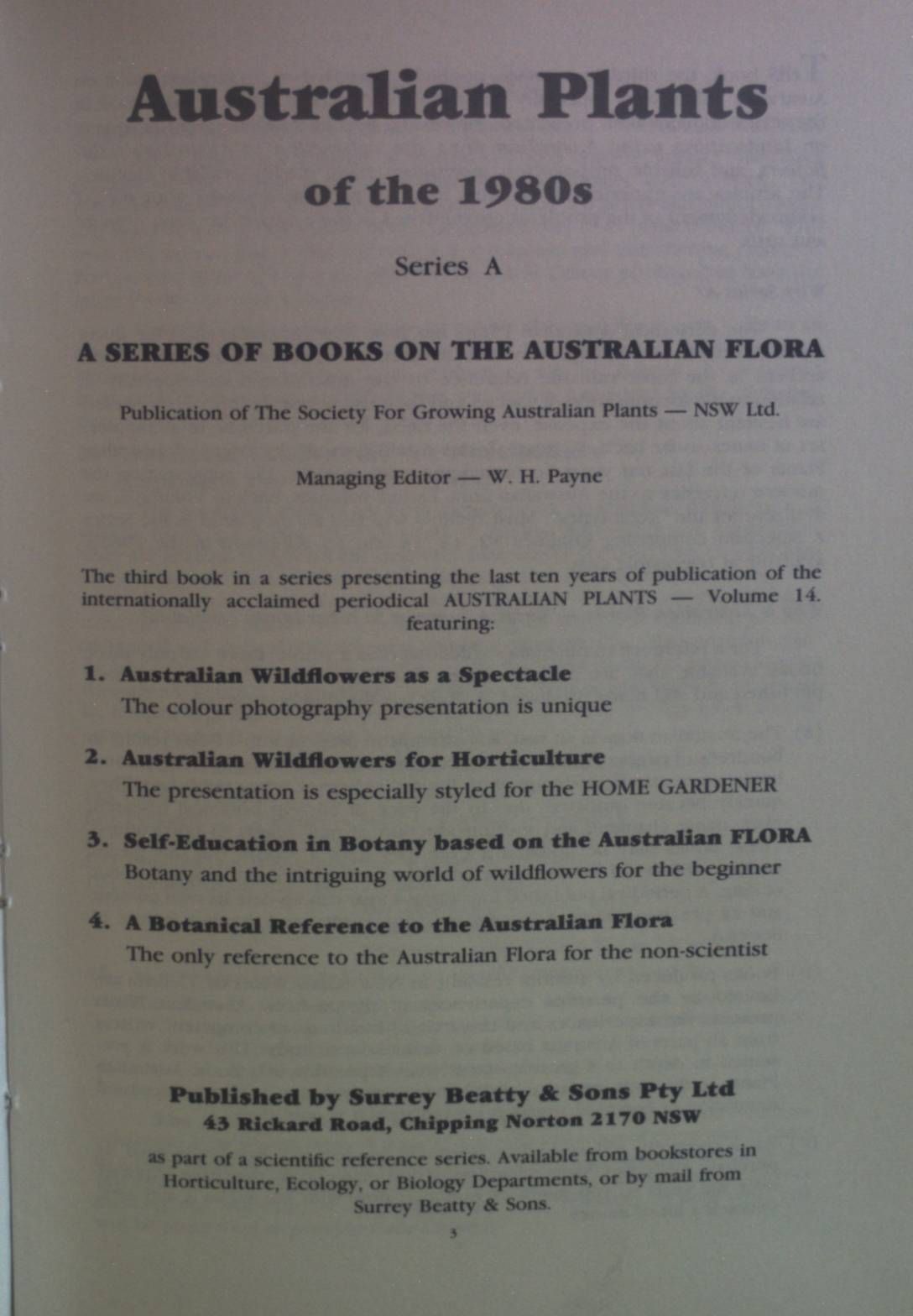 Australian Plants of the 1980s, Series A, vol. 3
