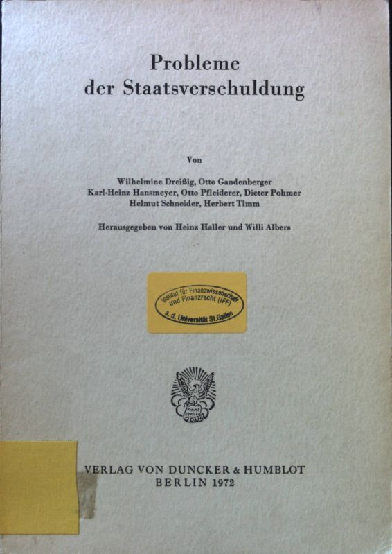 Probleme der Staatsverschuldung