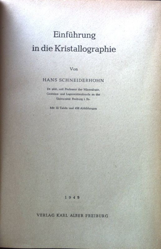 Einführung in die Kristallographie
