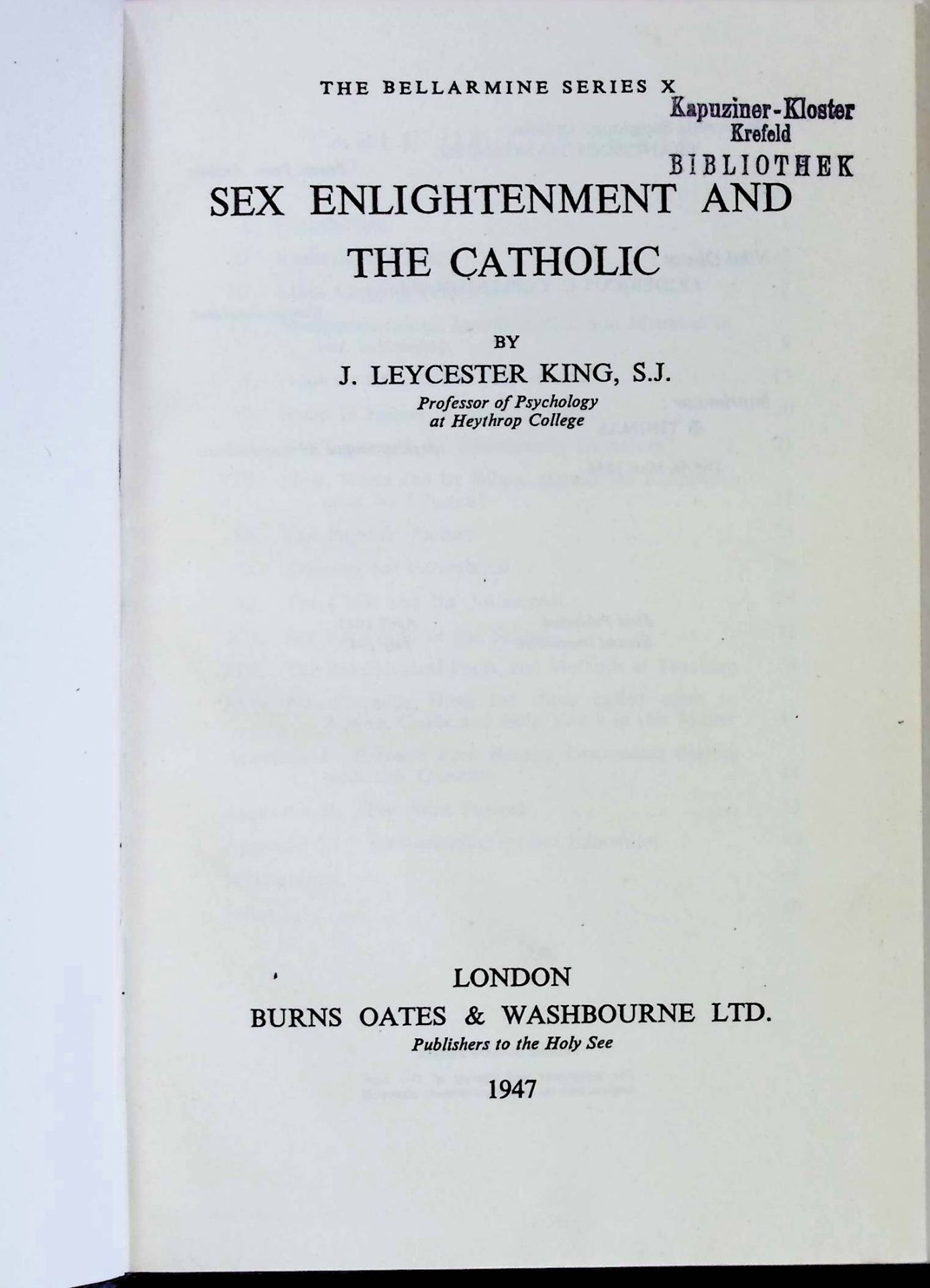 Sex Enlightenment and the Catholic