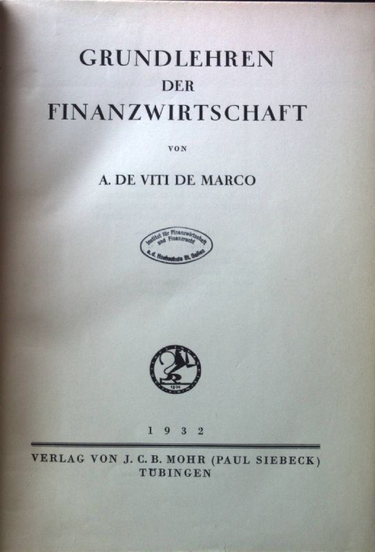 Grundlehren der Finanzwirtschaft