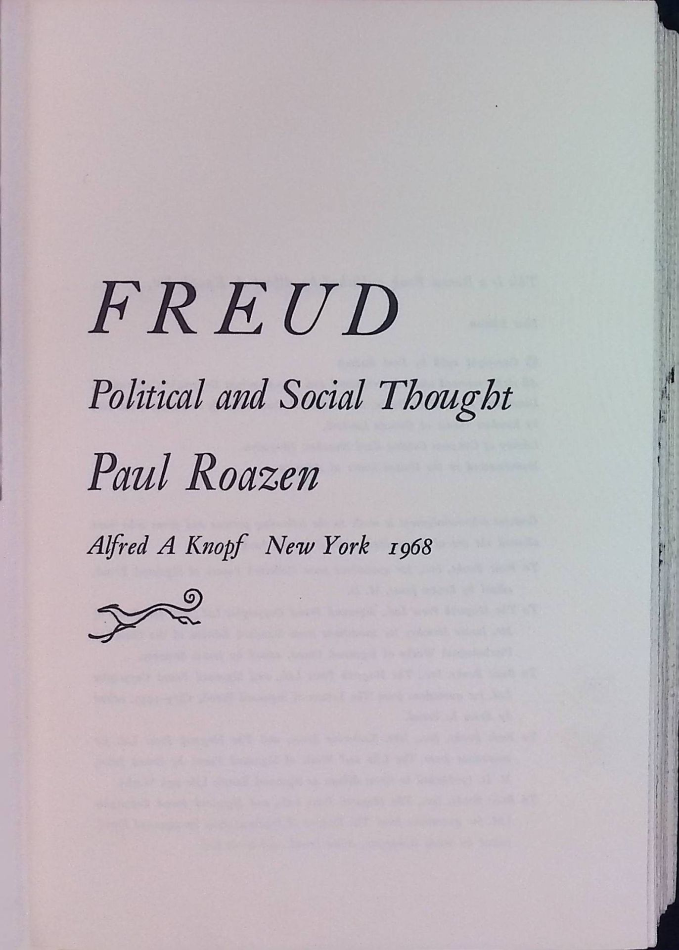 Freud: Political and Social Thought