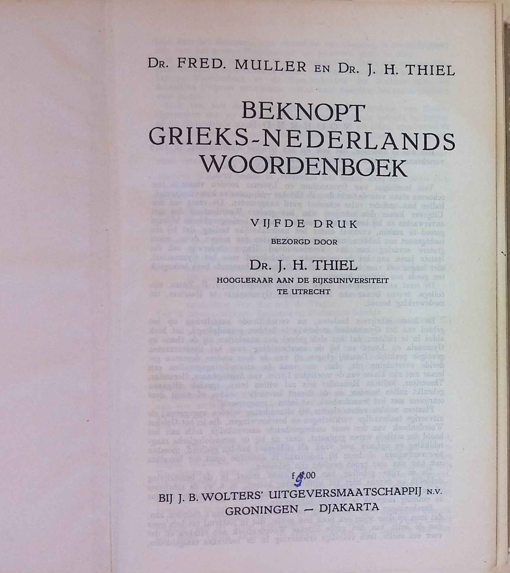 Beknopt Grieks-Nederlands Woordenboek