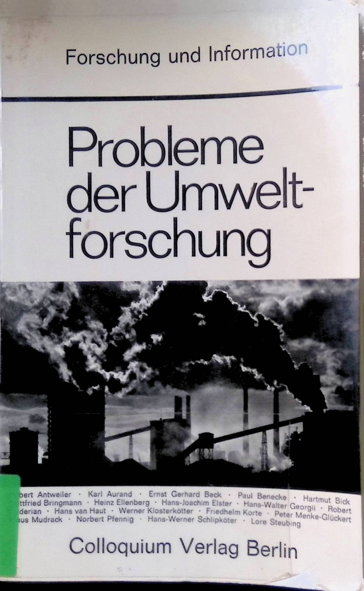 Probleme der Umweltforschung