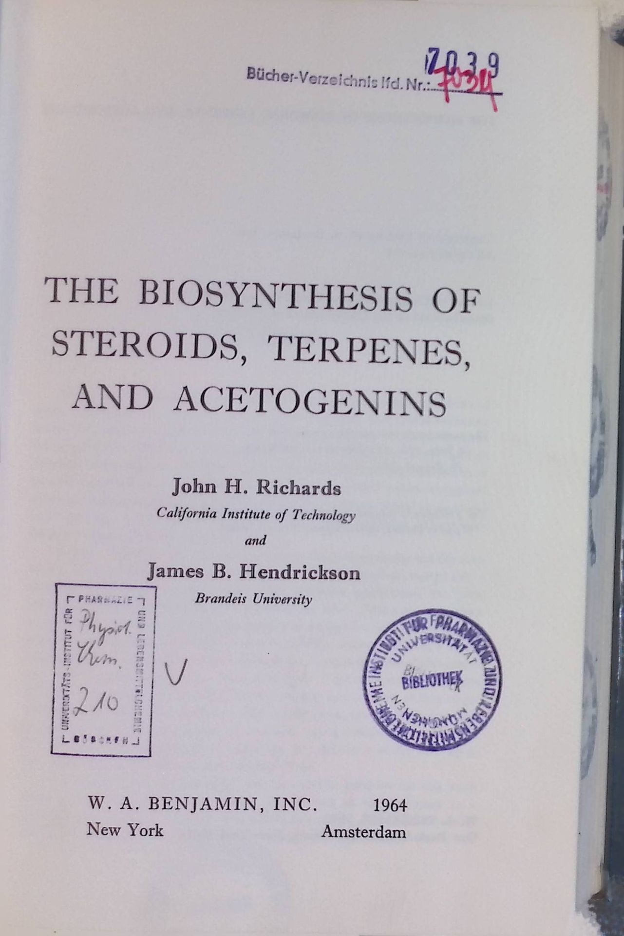 The biosynthesis of steroids, terpenes, and acetogenes