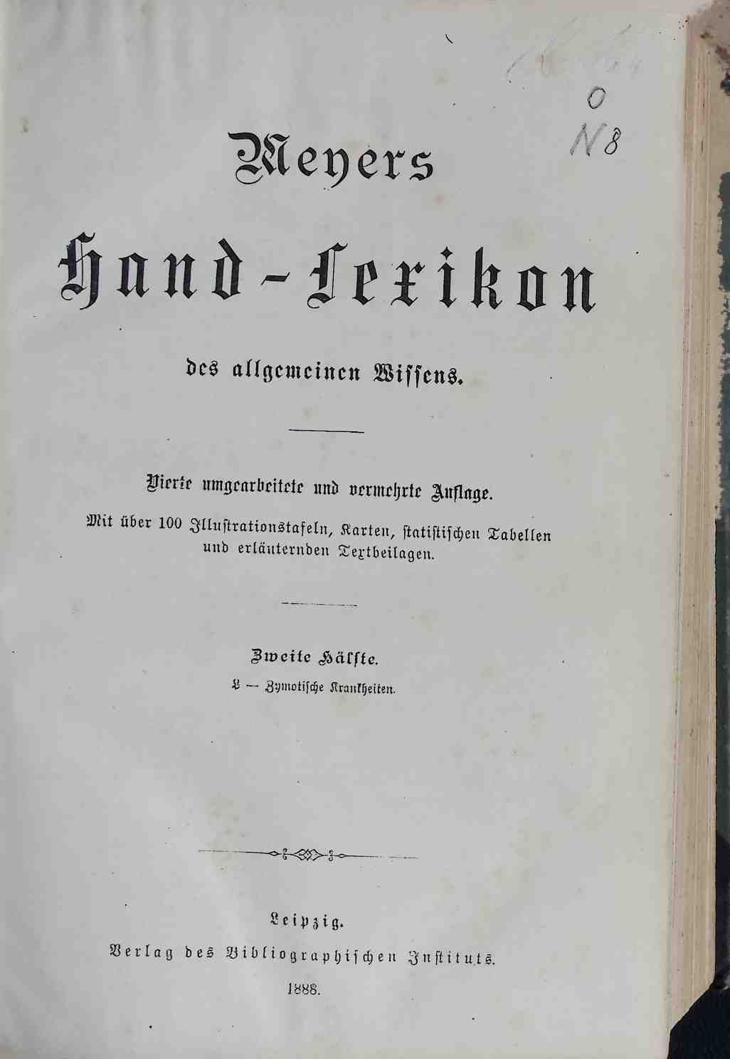 Meyers Hand-Lexikon des allgemeinen Wissens - ZWEITE HÄLFTE: L - Zymotische Krankheiten