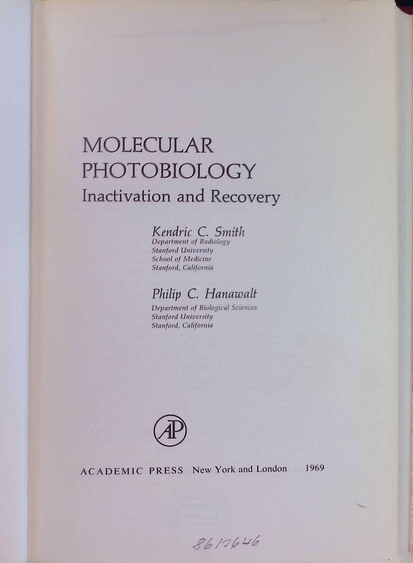 Molecular Photobiology: Inactivation and Recovery