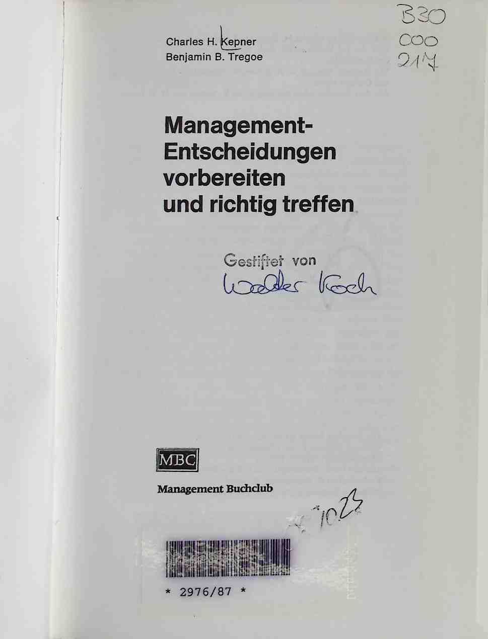 Management-Entscheidungen vorbereiten und richtig treffen
