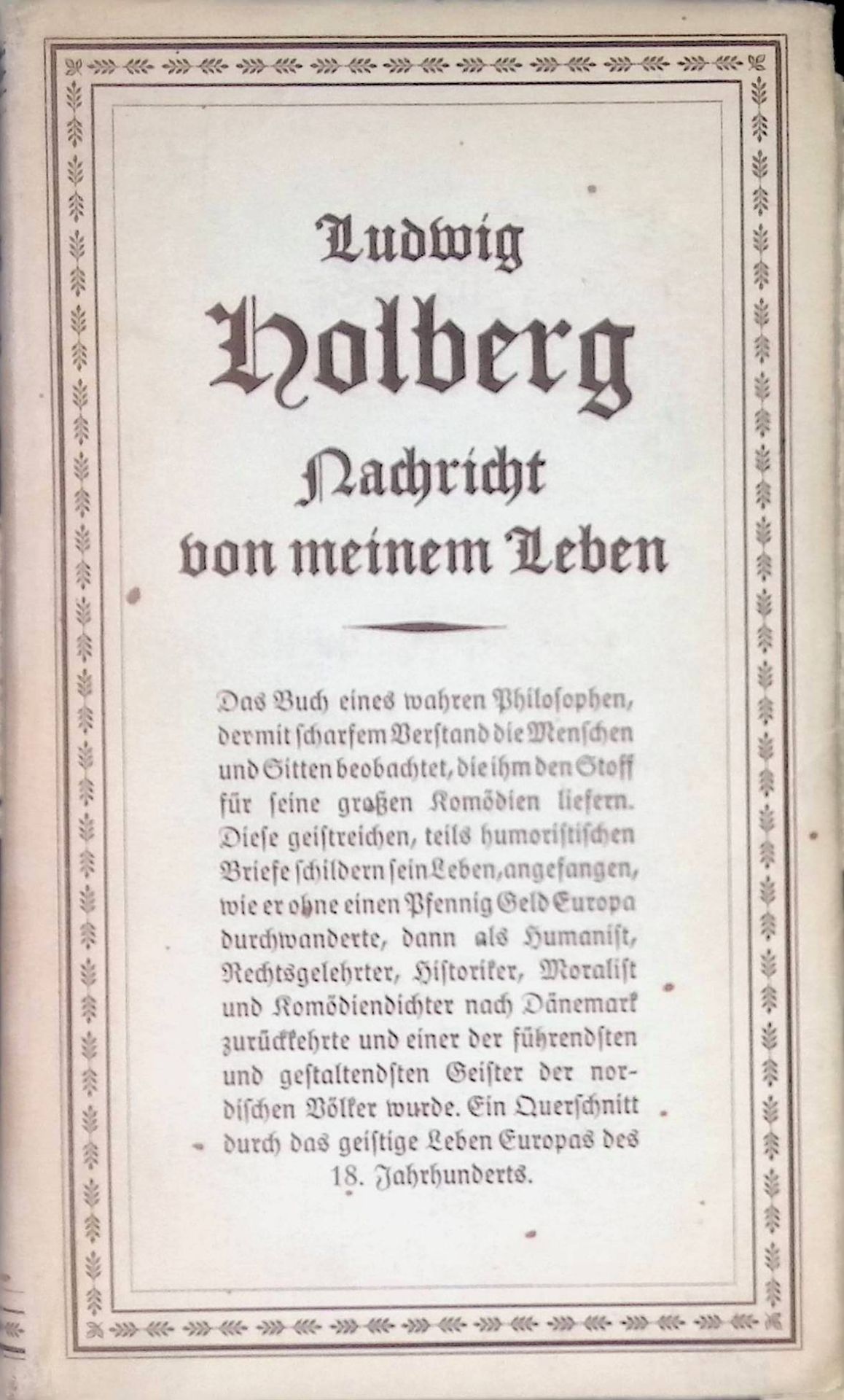 Nachricht von meinem Leben: In 3 Briefen an einem vornehmen Herrn