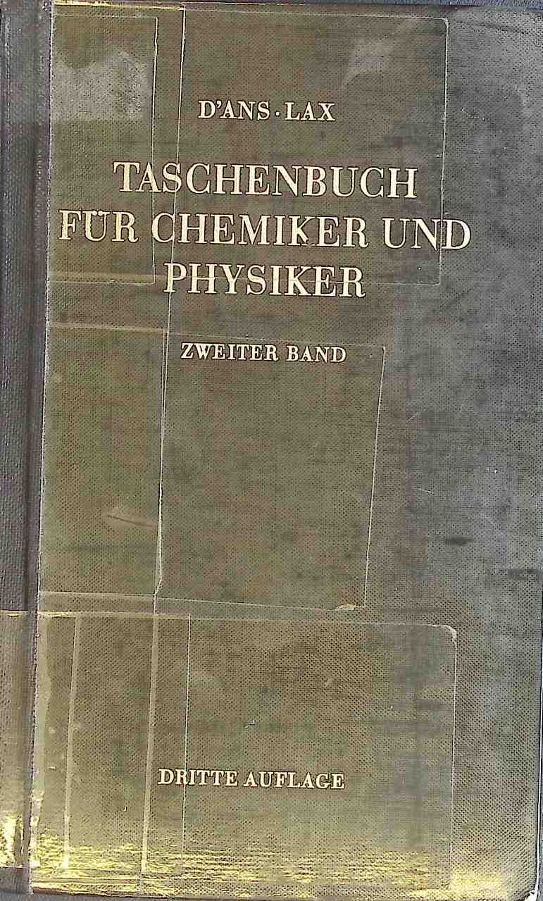 Taschenbuch für Chemiker und Physiker - Bd.II