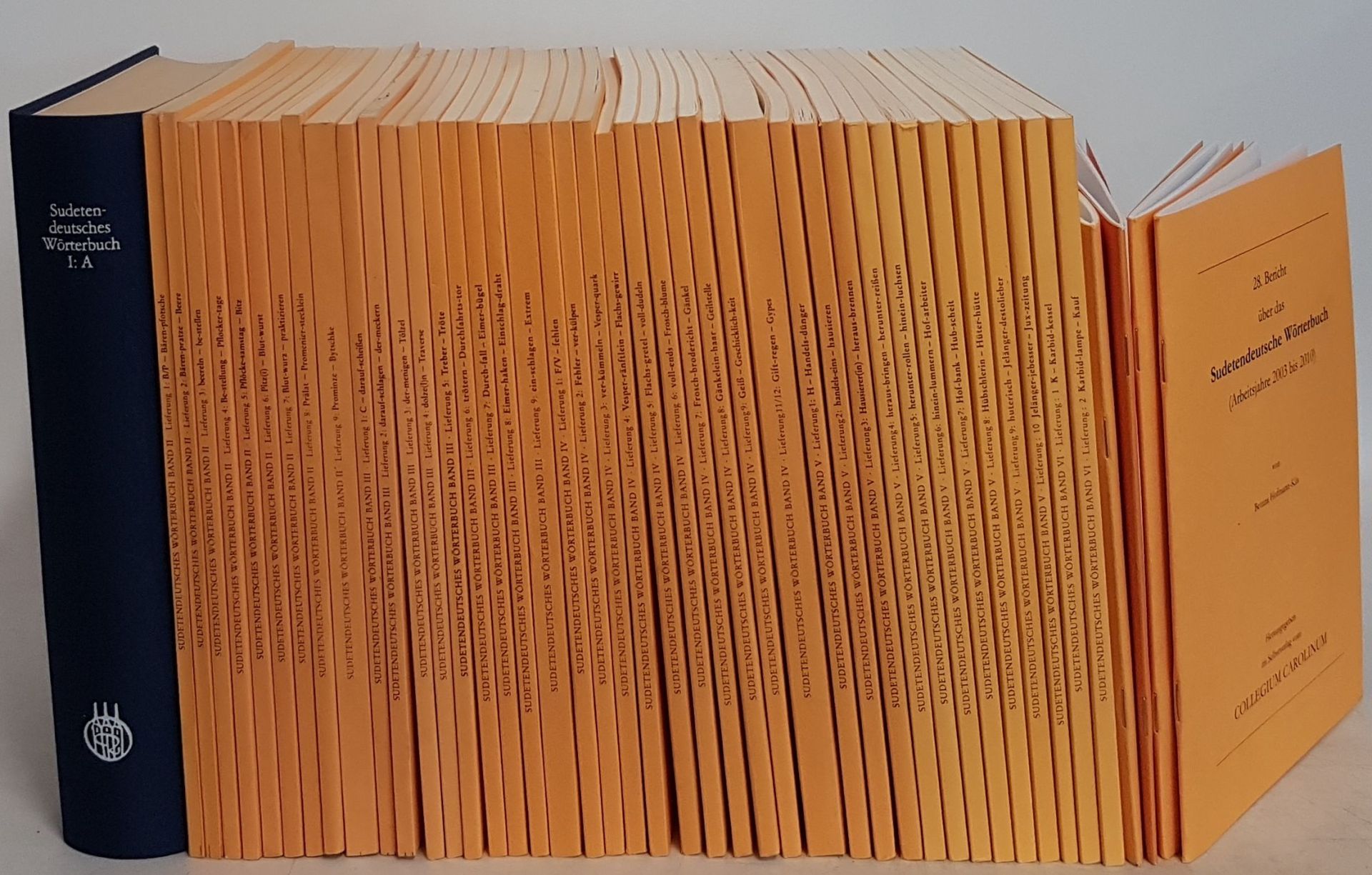 Sudetendeutsches Wörterbuch (SdWb): Wörterbuch der deutschen Mundarten in Böhmen und Mähren-Schlesien: BAND I - VI,2 (ab Bd.II in Einzellieferungen) (es fehlt Bd.IV, Lieferung 10: ge-schickt - Gift-pöpel) = A - Kauf - Vorläufiges Belegorte und Literaturverzeichnis - 26. - 28. Bericht über das Sudetendeutsche Wörterbuch (Arbeitsjahre 1994 -2010)