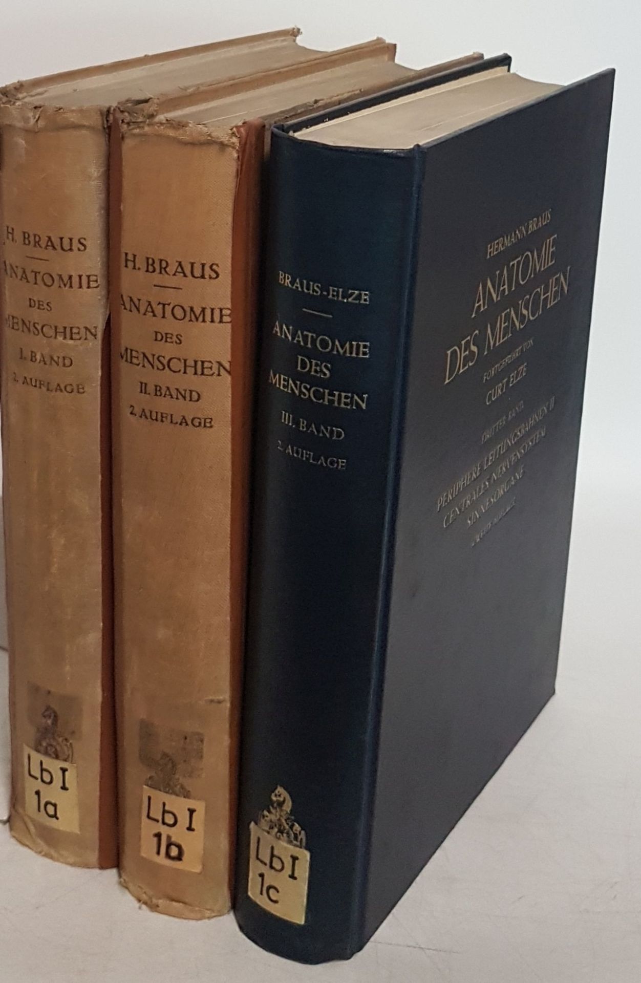 Anatomie des Menschen: Ein Lehrbuch für Studierende und Ärzte (3 Bände) - Bd.I: Bewegungsapparat/ Bd.II: Eingeweide/ Bd.III: Periphere Leitungsbahnen II, Centrales Nervensystem, Sinnesorgane