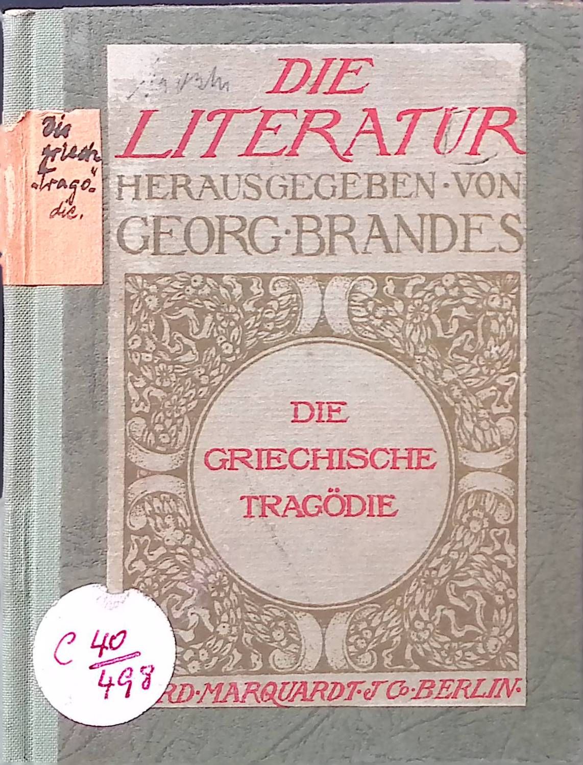 Die Literatur. Sammlung illustrierter Einzeldarstellungen. Bd. 17