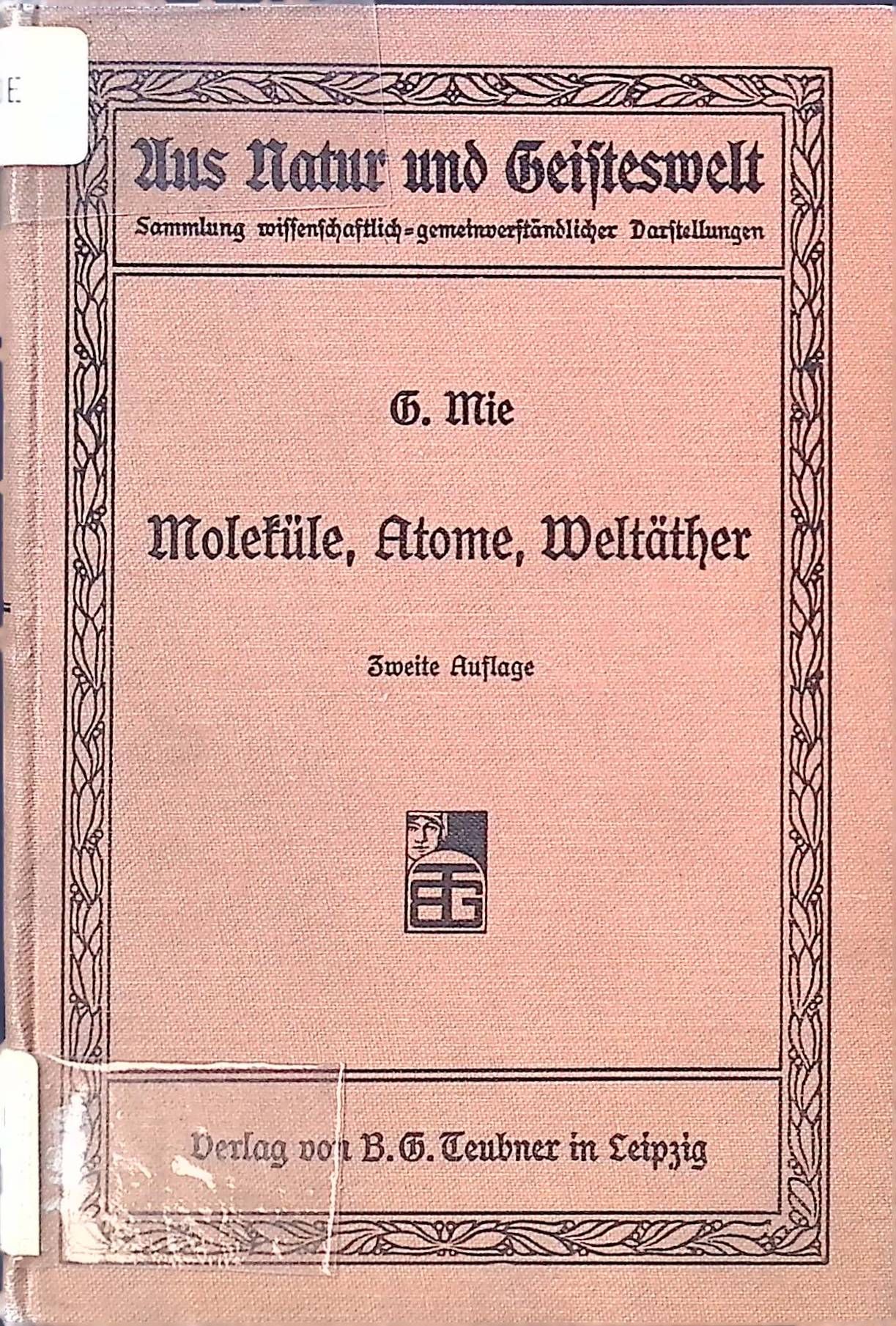Moleküle, Atome, Weltäther