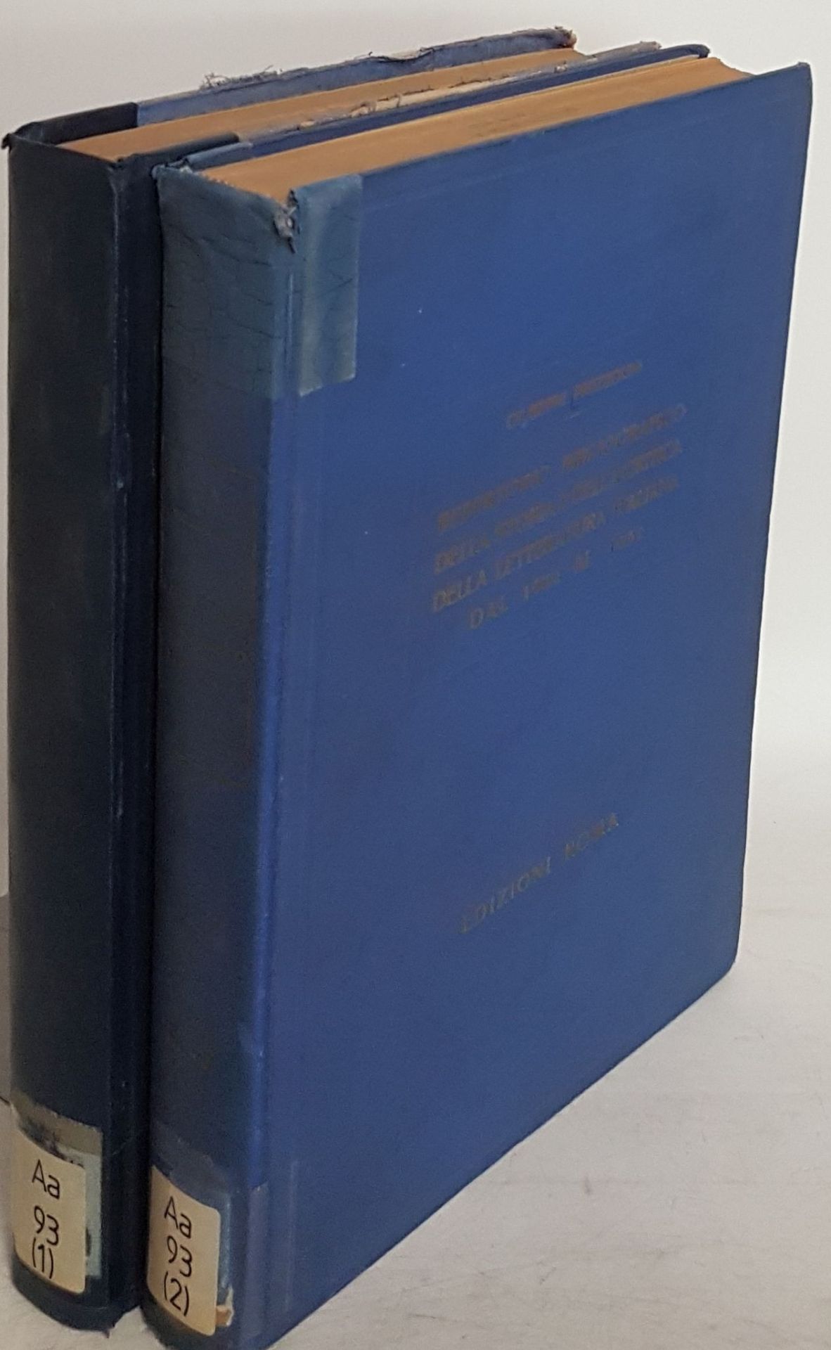 Repertorio Bibliografico della Storia e della Critica della Letteratura Italiana dal 1902 al 1932 Preparato nella Casa Italiana della Columbia University (2 vols./ 2 Bände KOMPLETT)
