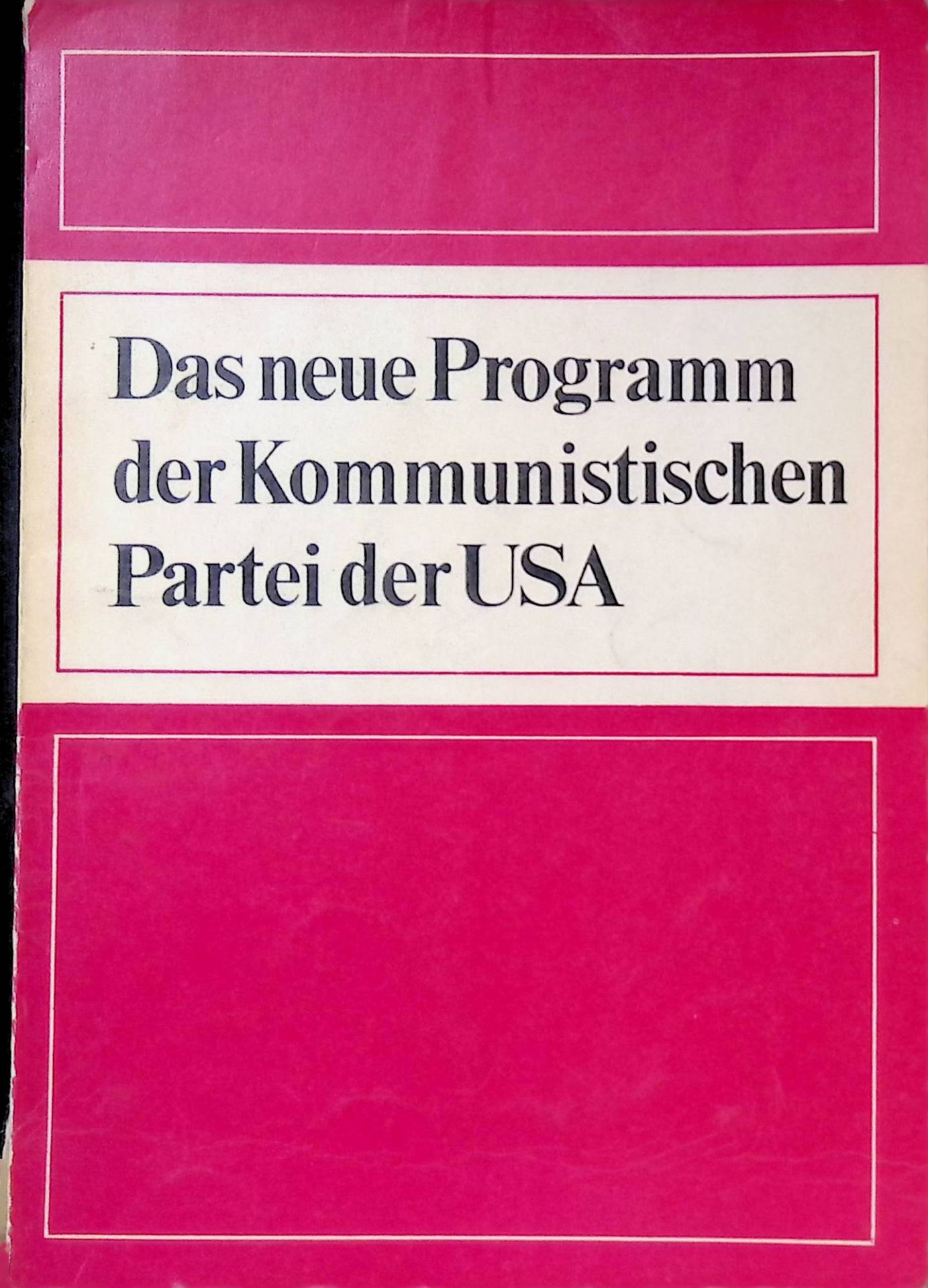 Das neue Programm der Kommunistischen Partei der USA