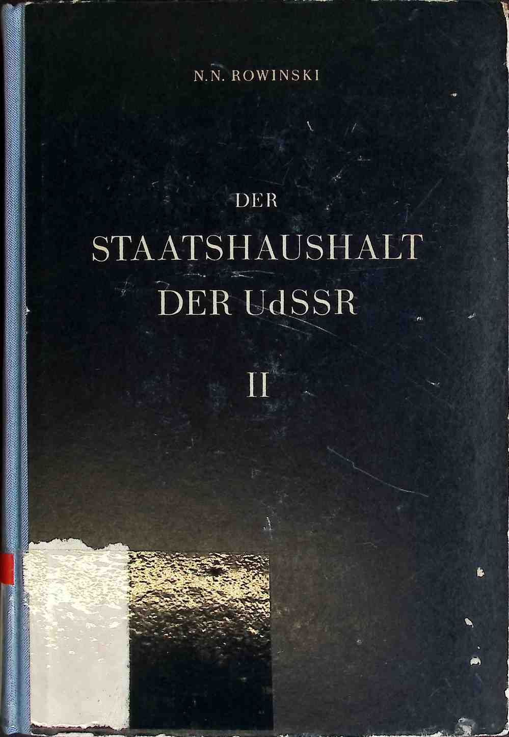 Der Staatshaushalt der UdSSR, Band II