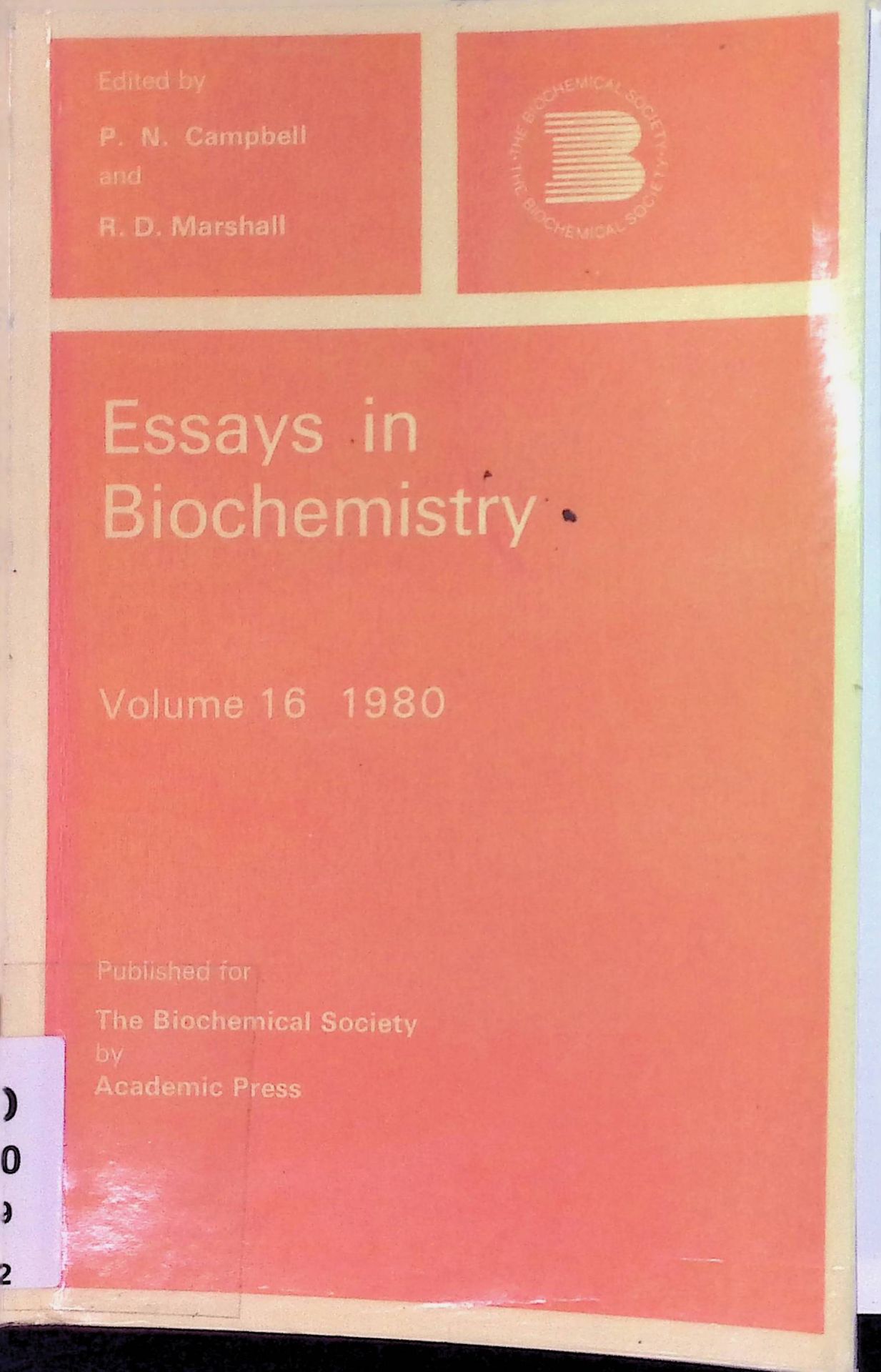 The Oxygen Transport and Storage Proteins of Invertebrates - in: Essays in Biochemistry, v. 16