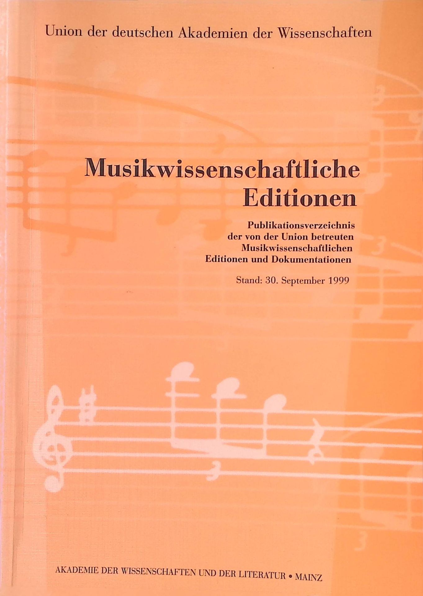 Musikdrucke aus den Jahren 1538-1545 in praktischer Neuausgabe -in: Musikwissenschaftliche Editionen - Publikationsverzeichnis der von der Union betreuten Musikwissenschaftlichen Editionen und Dokumentationen - Stand: 30. September 1999