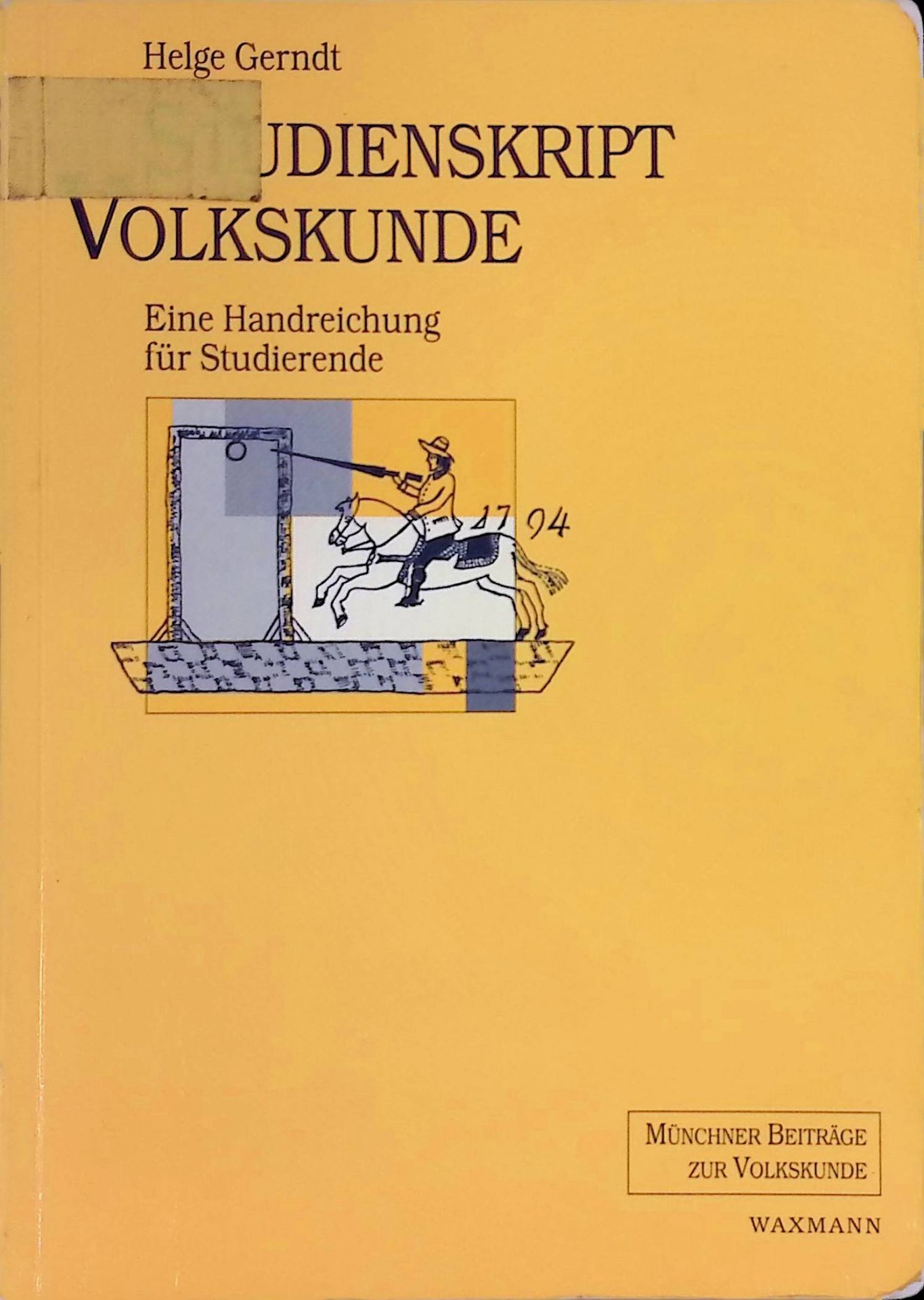 Studienskript Volkskunde : eine Handreichung für Studierende