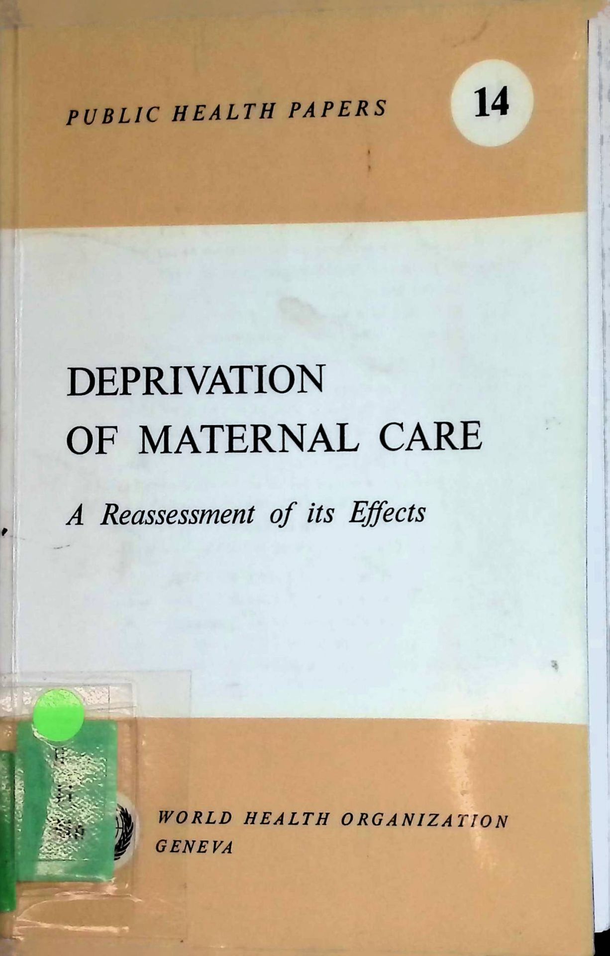 Paternal and maternal roles and delinquency -in: Deprivation of Maternal Care: A Reassessment of its Effects