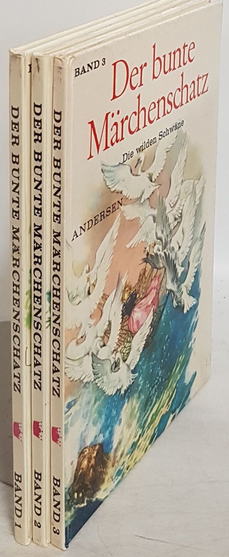 Der bunte Märchenschatz (3 Bände) - Bd.I: Grimm: Schneewittchen/ Hänsel und Gretel/ Bd.II: Grimm/ Andersen: Allerleirauh/ Der standhafte Zinnsoldat/ Die Blumen der kleinen Ida/ Bd.III: Andersen: Die wilden Schwäne