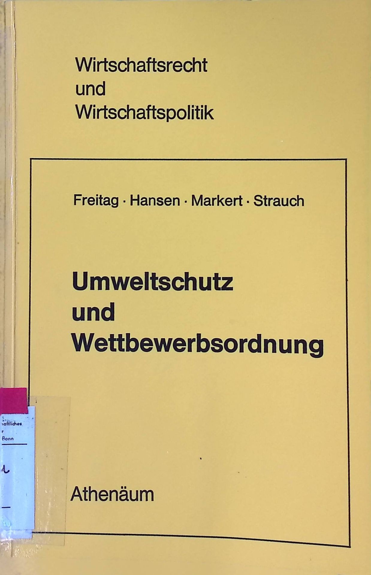 Umweltschutz und Wettbewerbsordnung