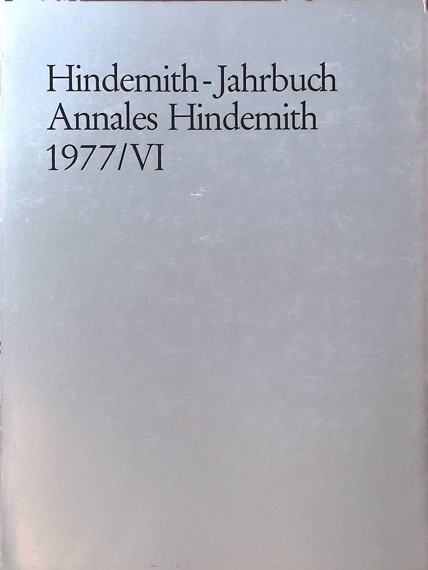 Zu den Kammermusiken von Paul Hindemiths -in: Hindemith-Jahrbuch : Annales Hindemith 1977