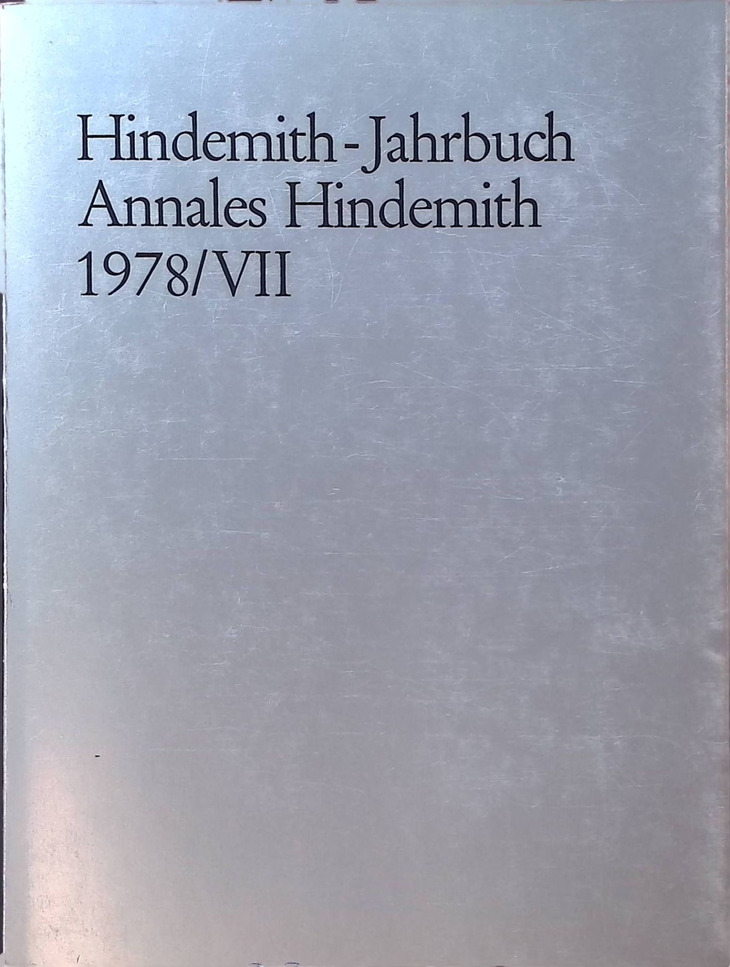 Adorno und Hindemith. Zum Verständnis einer schwierigen Beziehung -in: Hindemith-Jahrbuch : Annales Hindemith 1978