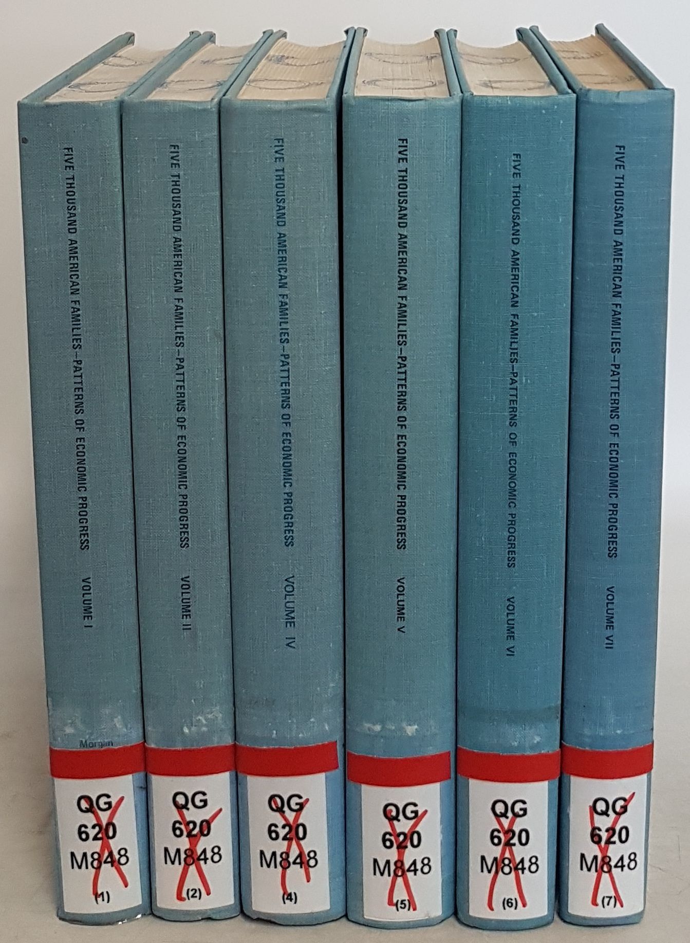Five Thousand American Families: Patterns of Economic Progress: Analysis of the First Nine Years of the Panel Study of Income Dynamics (CONVOLUTE/ KONVOLUT aus 6 Bänden) - hier vorhanden: Vol.I-II - IV-VII