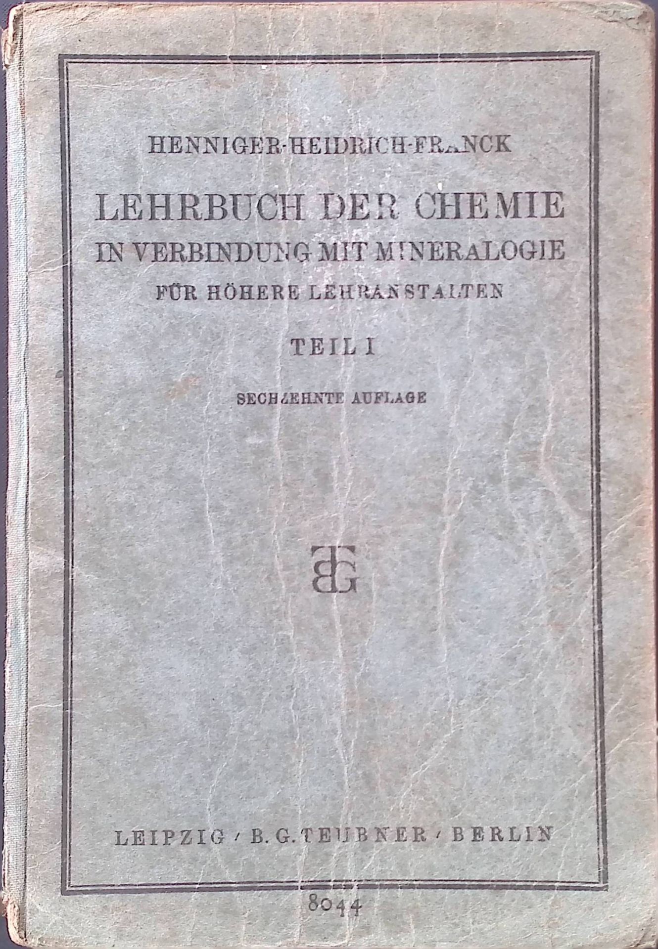 Lehrbuch der Chemie in Verbindung mit Mineralogie für höhere Lehranstalten - Teil: 1