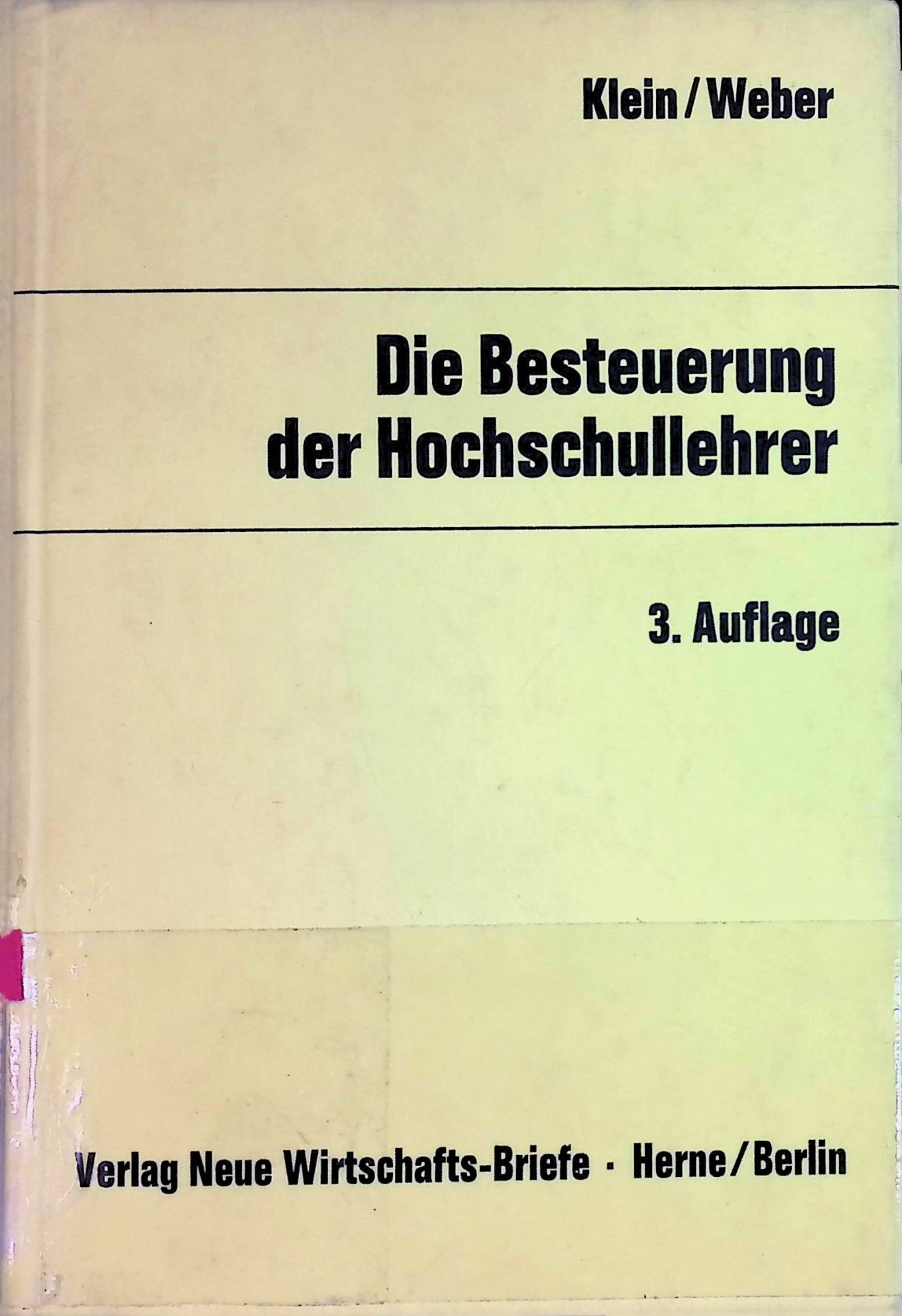 Die Besteuerung der Hochschullehrer
