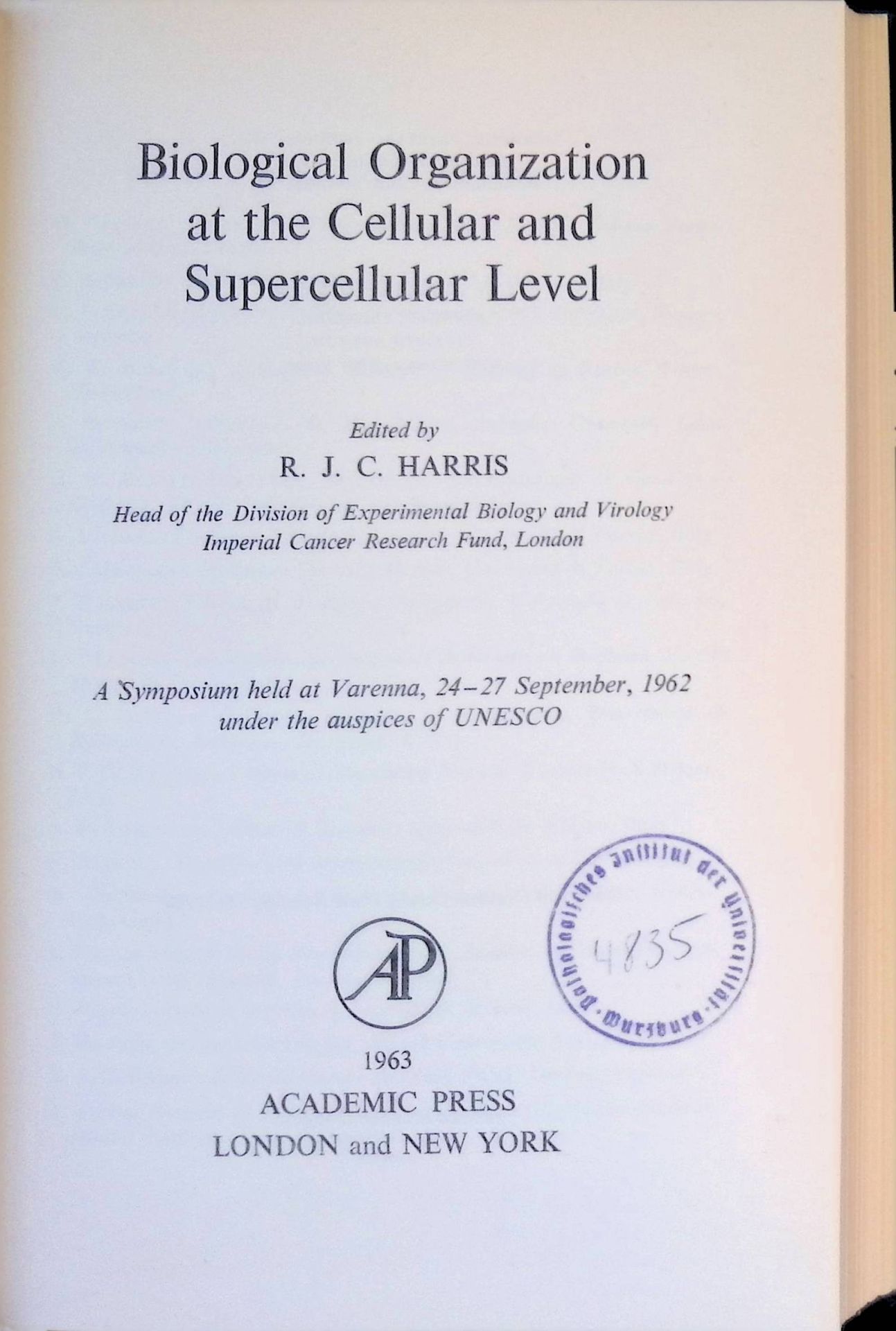 Biological Organization at the Cellular and Supercellular Level
