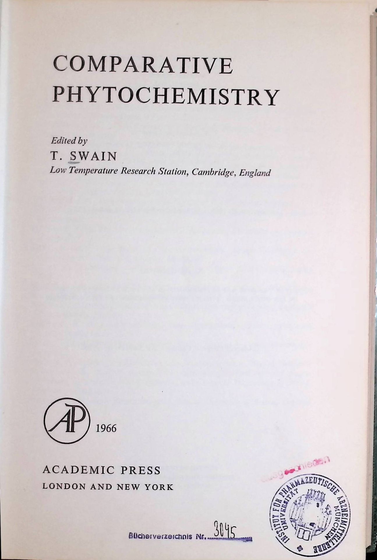 Comparative Phytochemistry