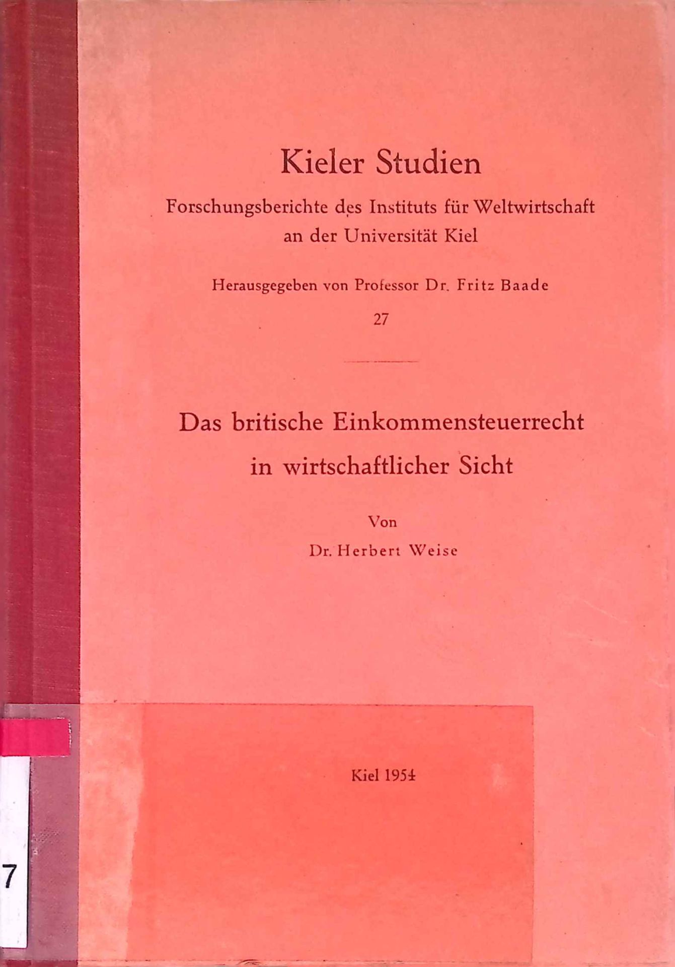 Das britische Einkommensteuerrecht in wirtschaftlicher Sicht