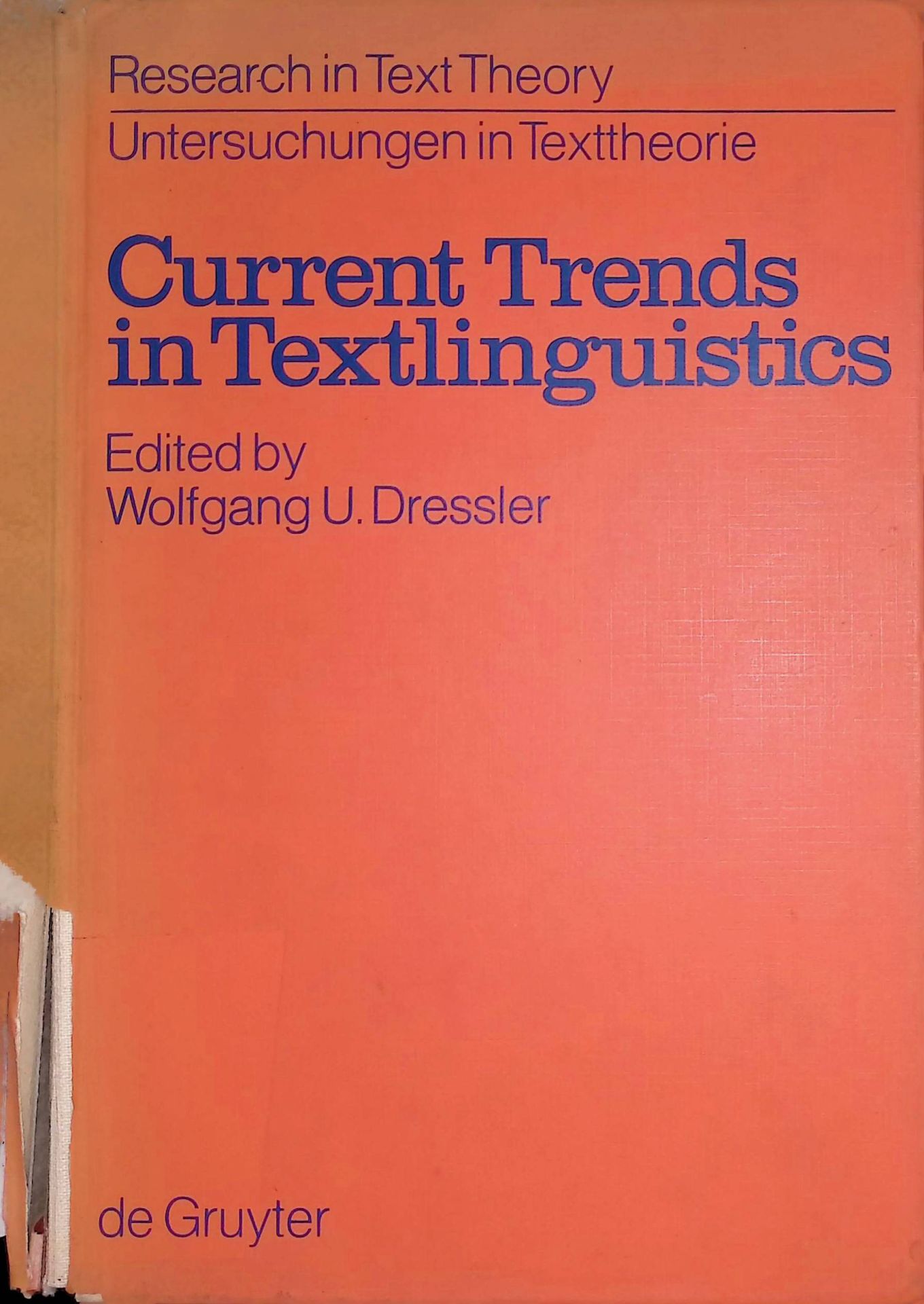 Current Trends in Textlinguistics