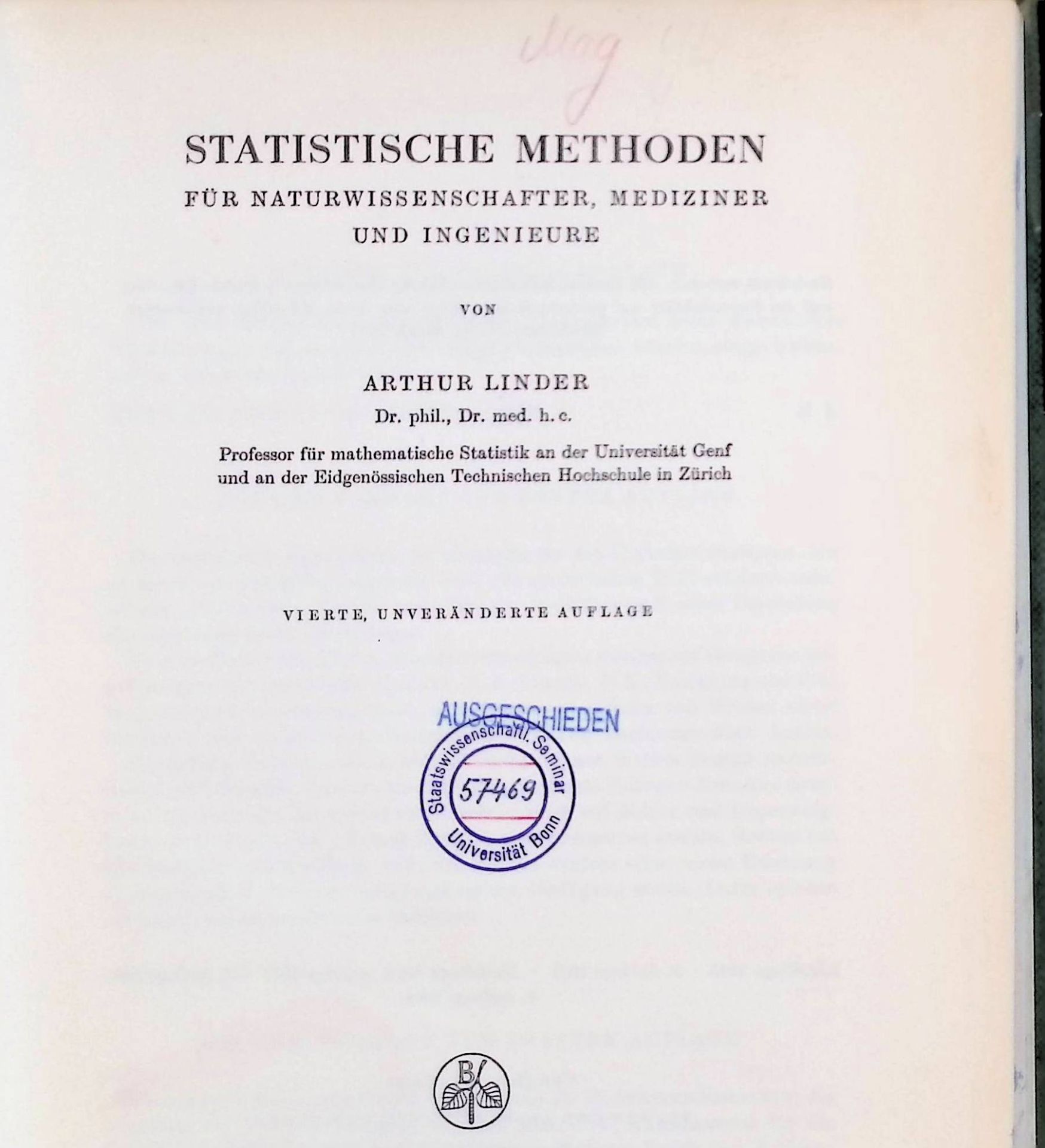 Statistische Methoden : Für Naturwissenschafter, Mediziner und Ingenieure