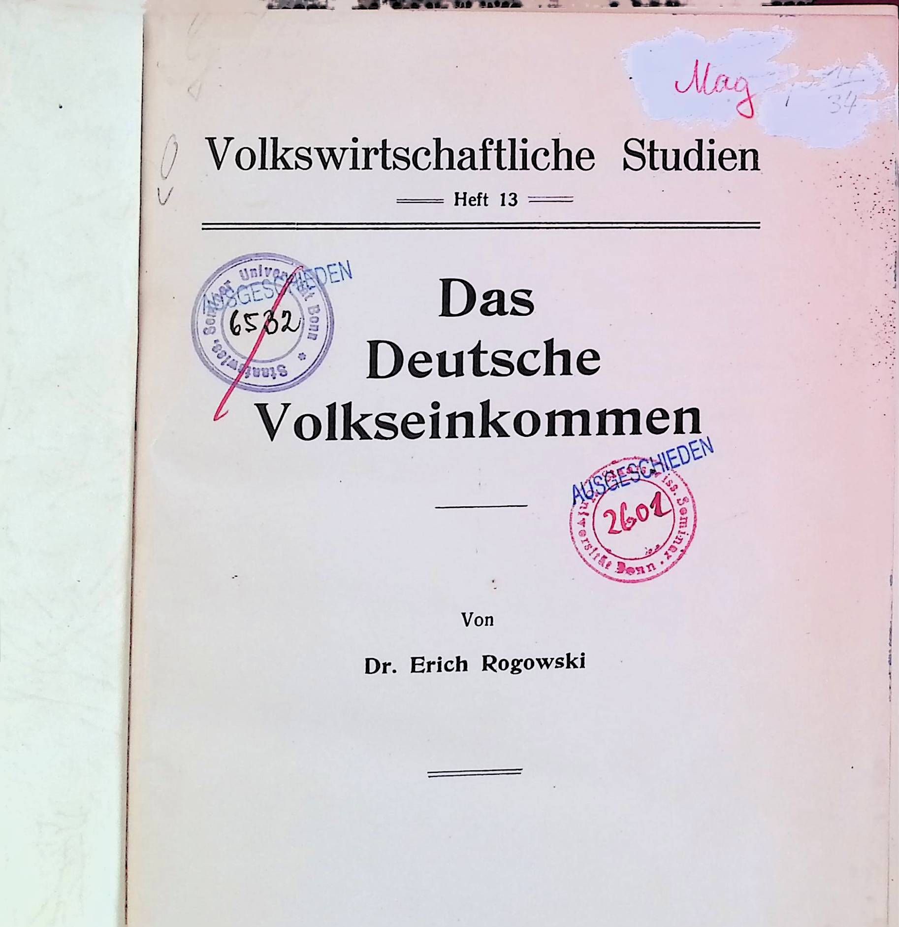 Das deutsche Volkseinkommen