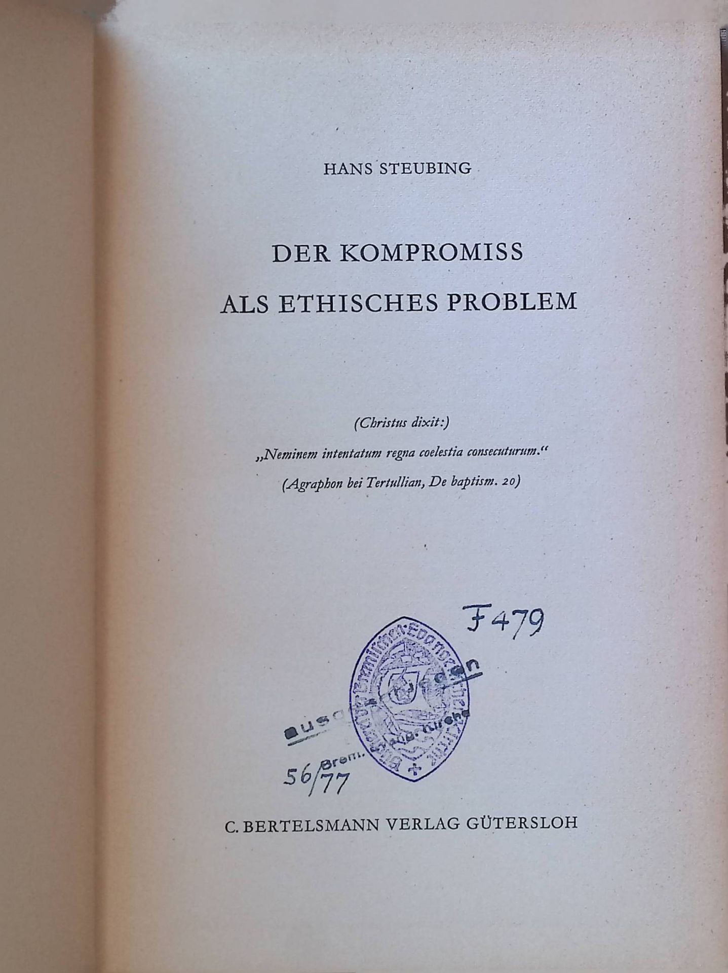 Der Kompromiss als ethisches Problem