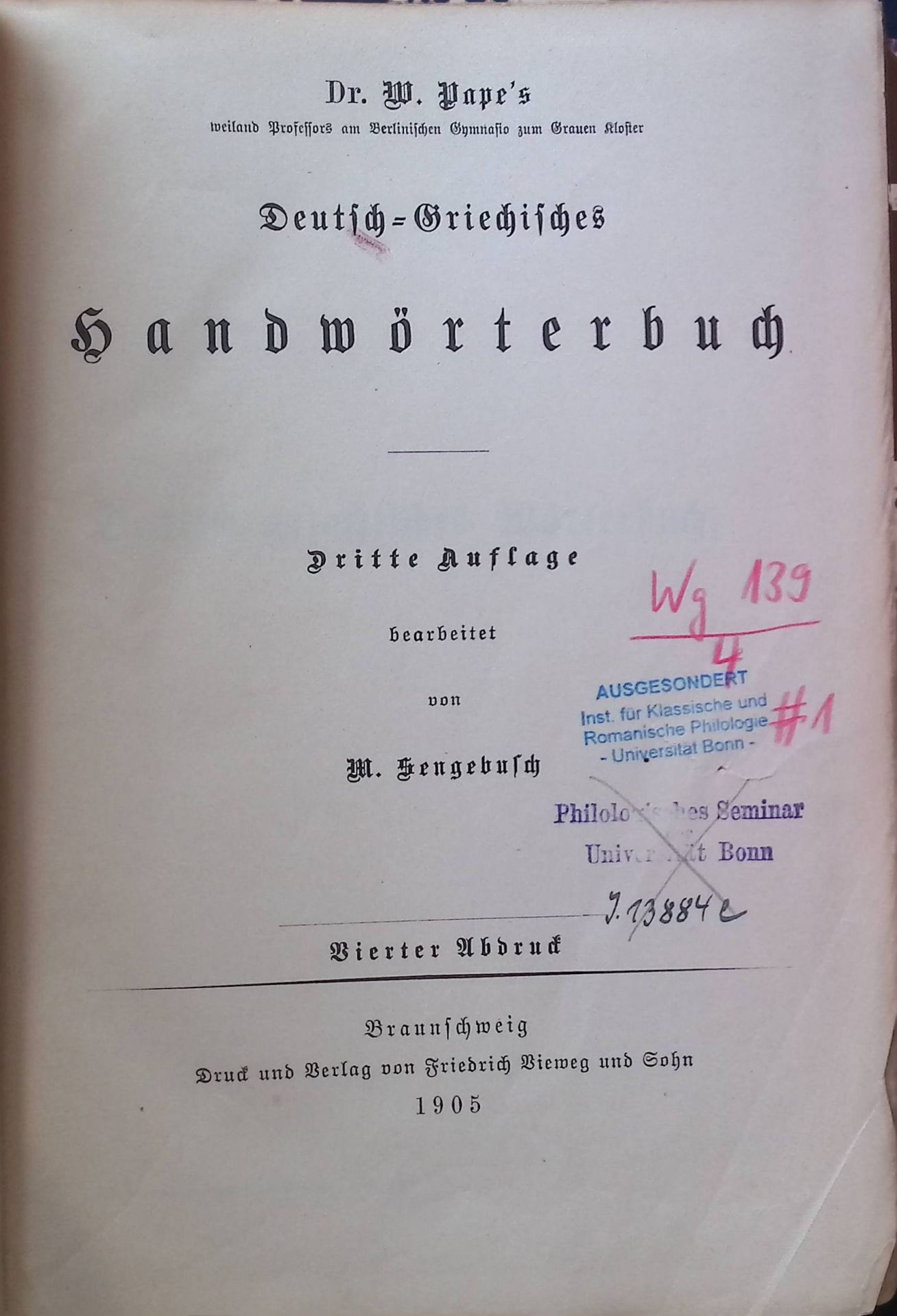 Deutsch-griechisches Handwörterbuch