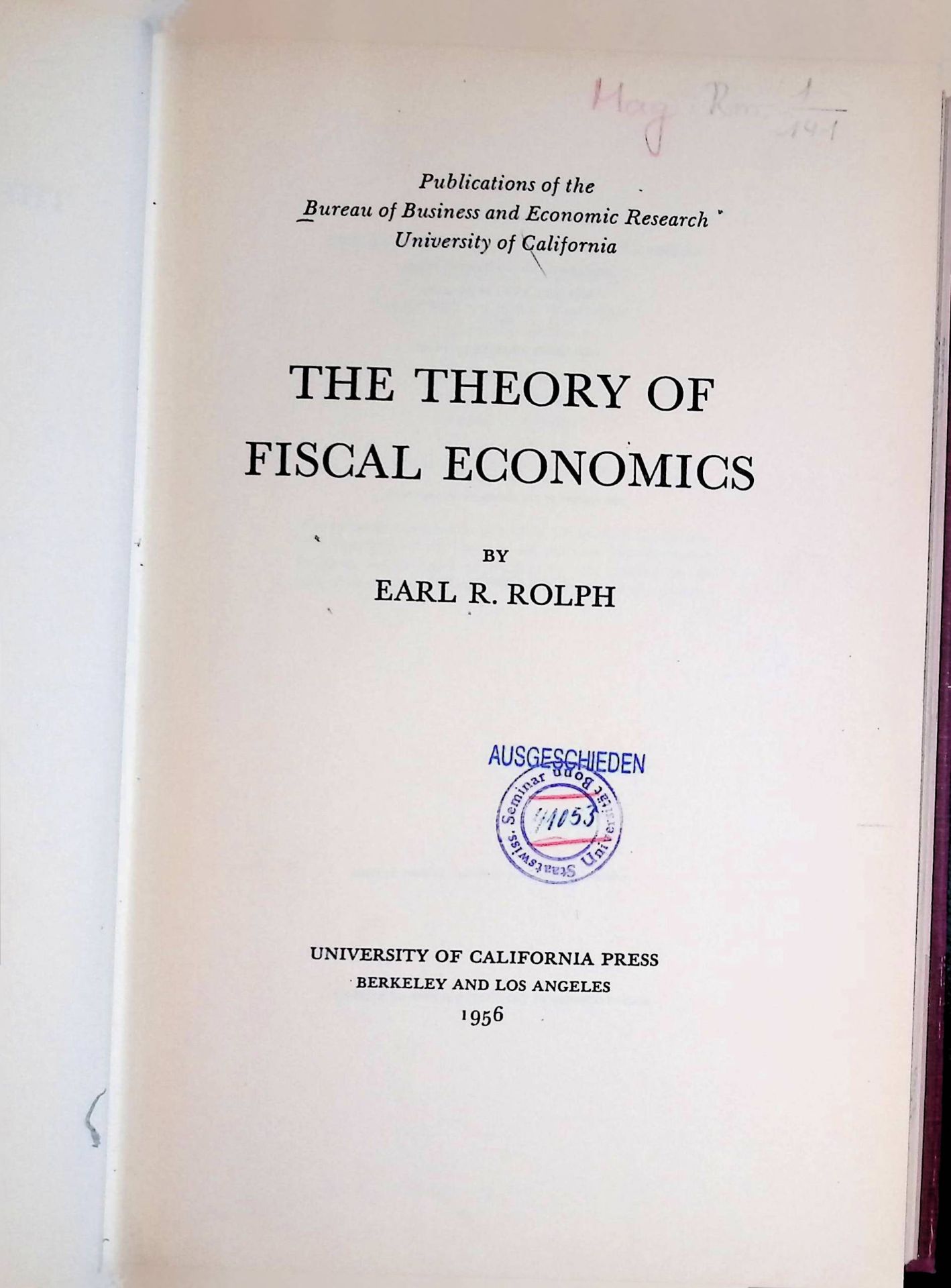 The Theory of Fiscal Economics