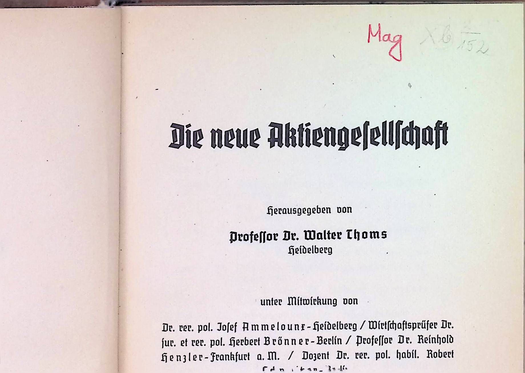 Die neue Aktiengesellschaft
