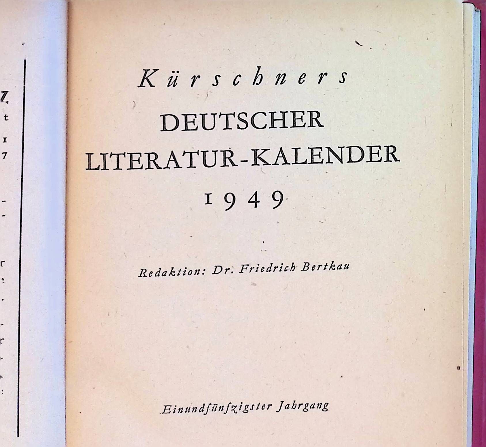 Kürschners Deutscher Literatur-Kalender 1949