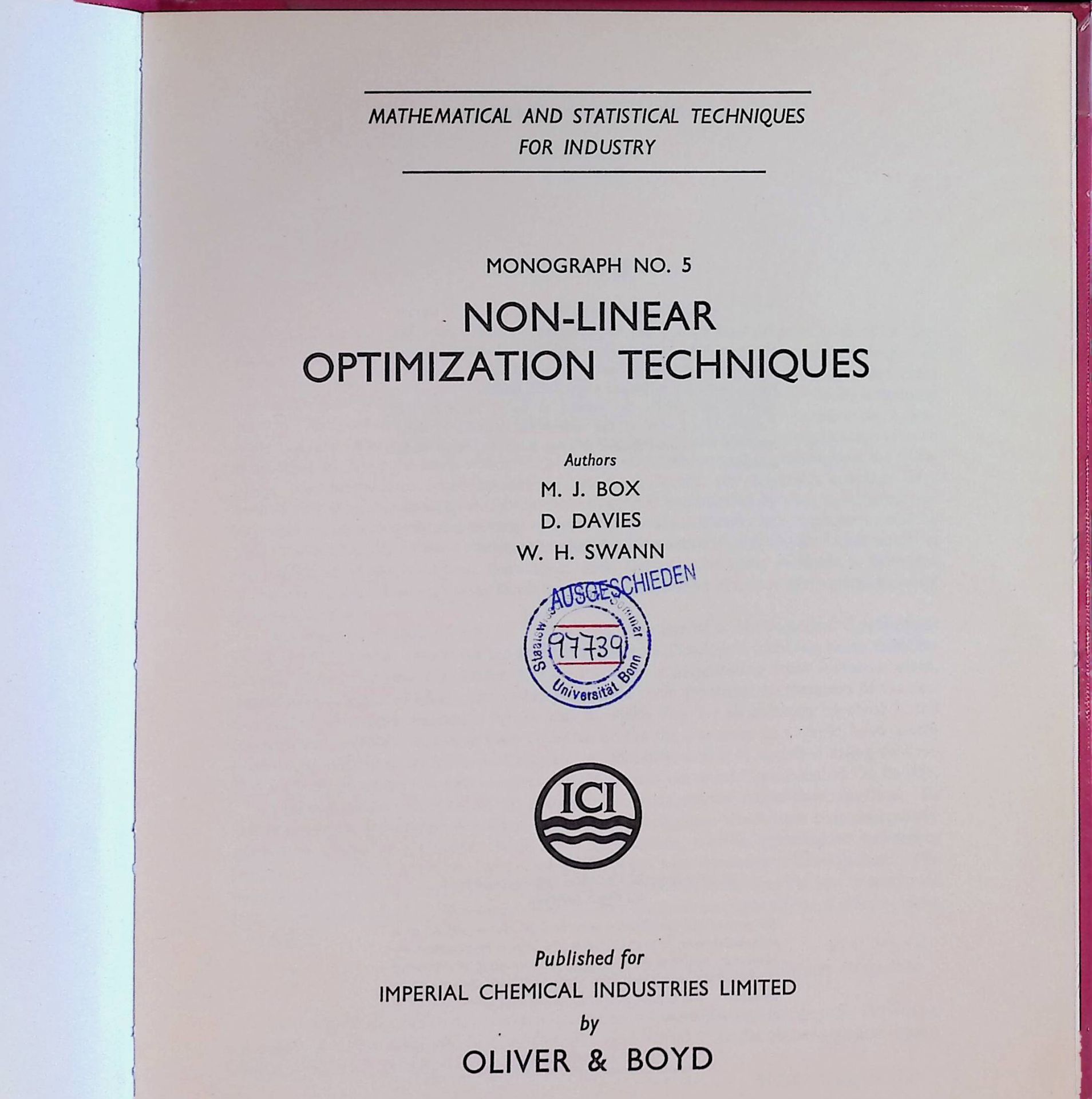 Non-Linear Optimization Techniques