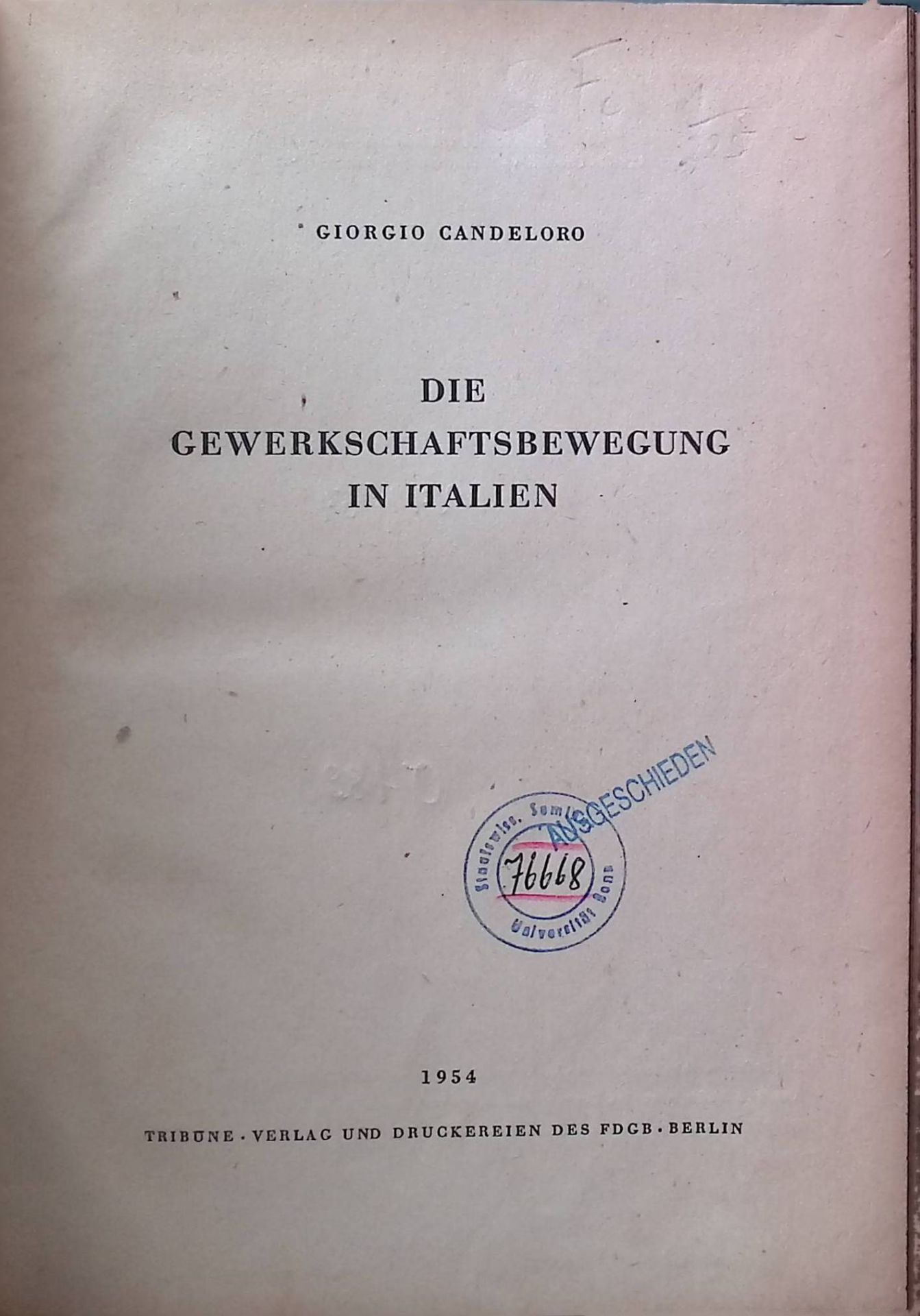 Die Gewerkschaftsbewegung in Italien