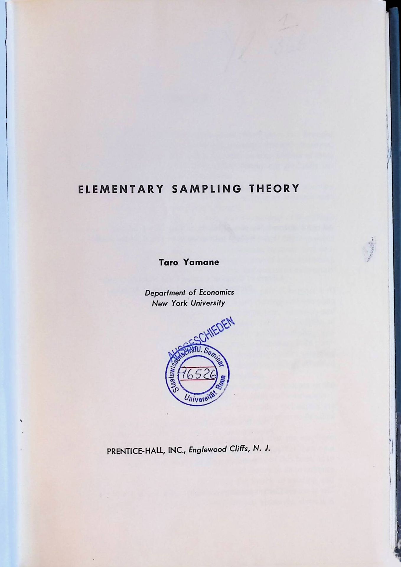 Elementary sampling theory