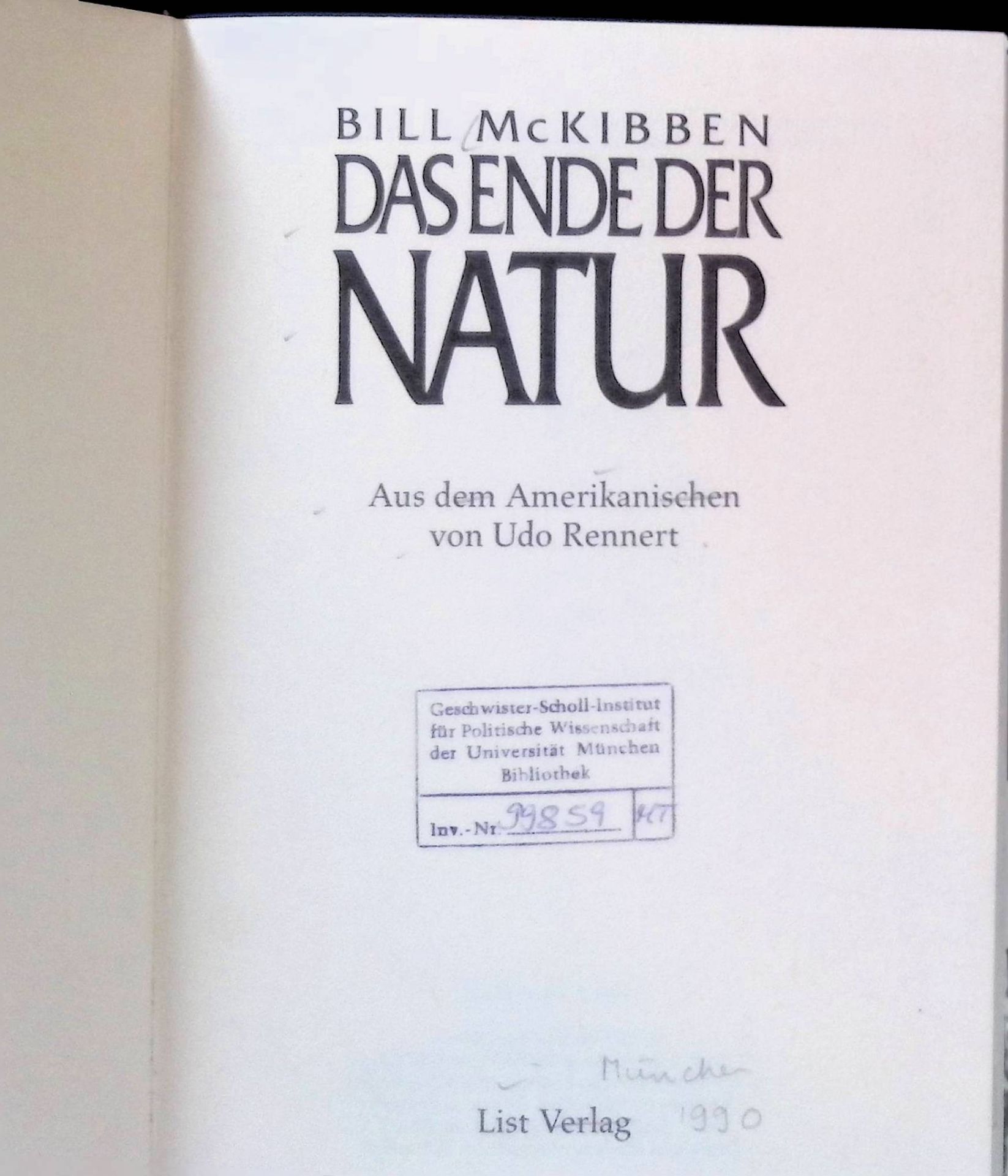 Das Ende der Natur