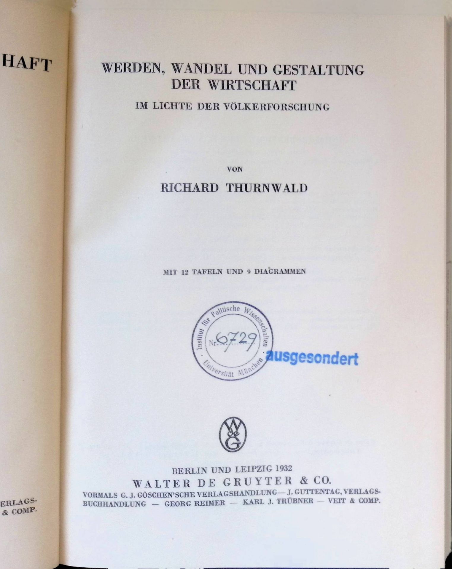 Werden, Wandel und Gestaltung der Wirtschaft : Im Lichte der Völkerforschung